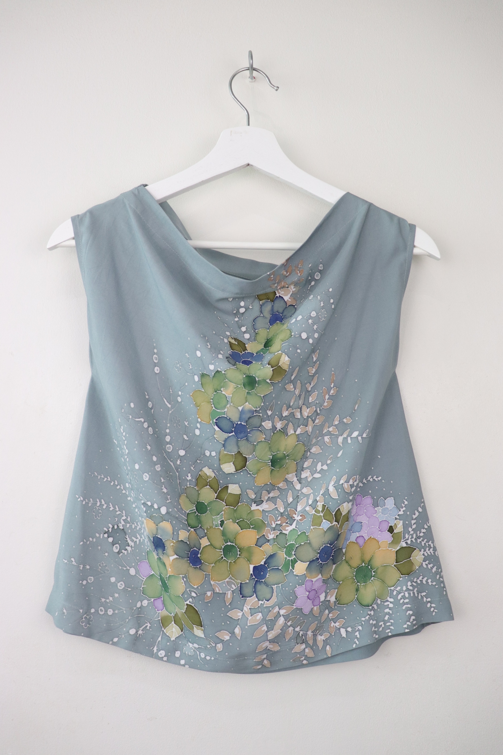 Batik Cowl Top - Diamond Dust [ Handpainted Batik ]