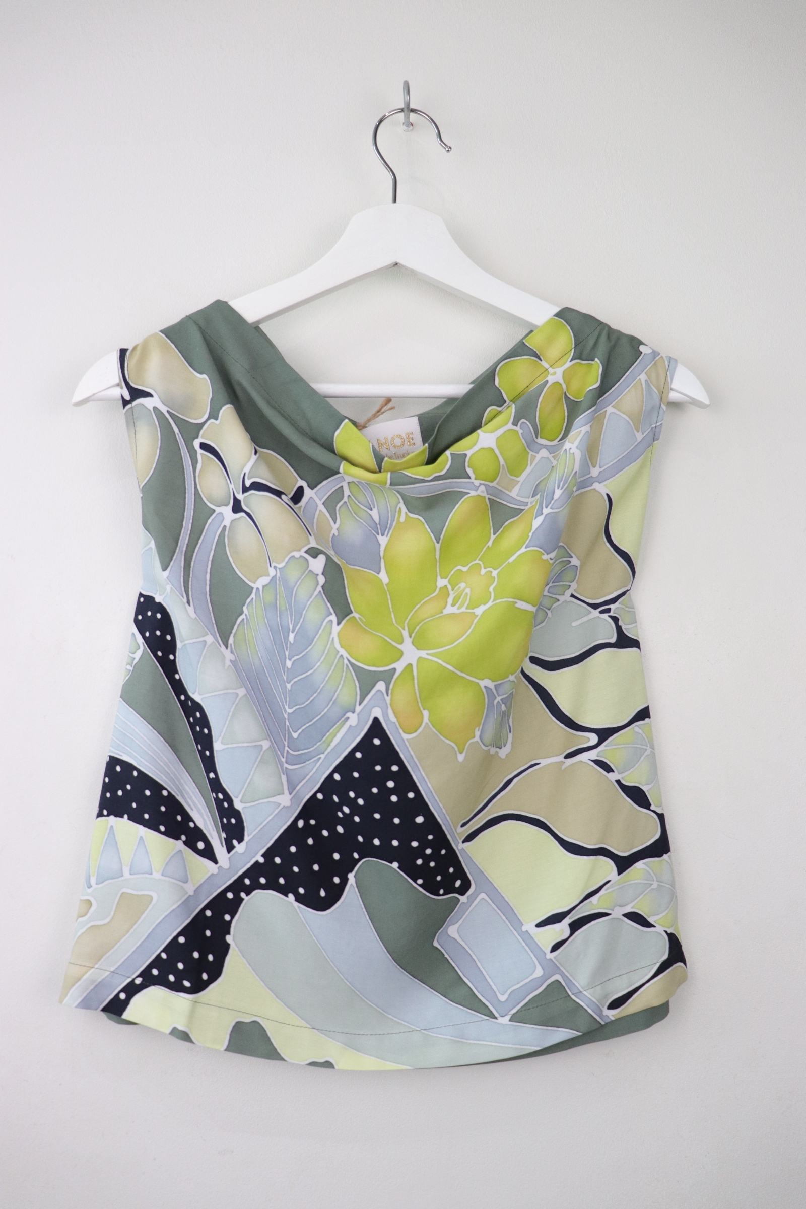 Batik Cowl Top - Aster Ash [ Handpainted Batik ]