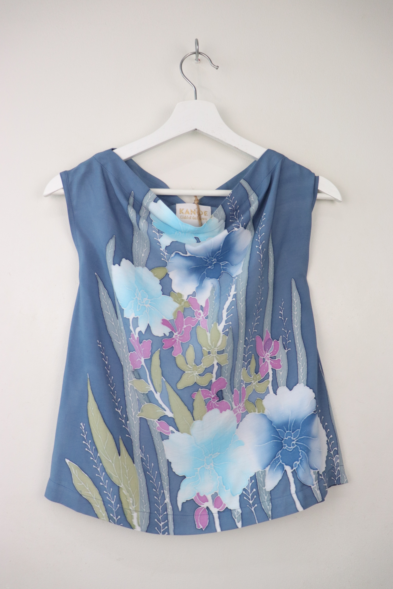 Batik Cowl Top - Calm Casey [ Handpainted Batik ]