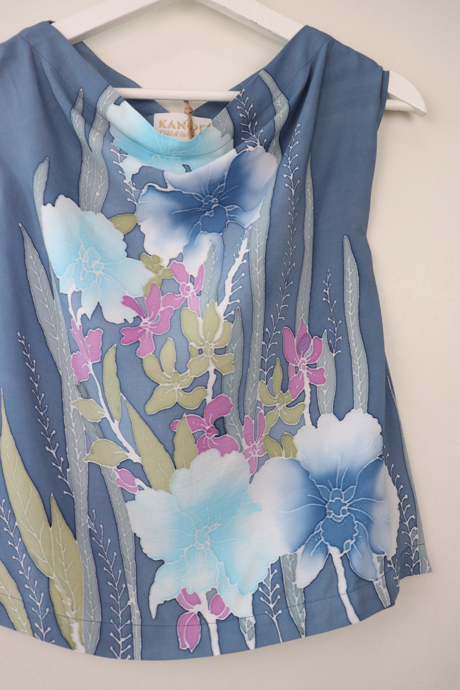 Batik Cowl Top - Calm Casey [ Handpainted Batik ]