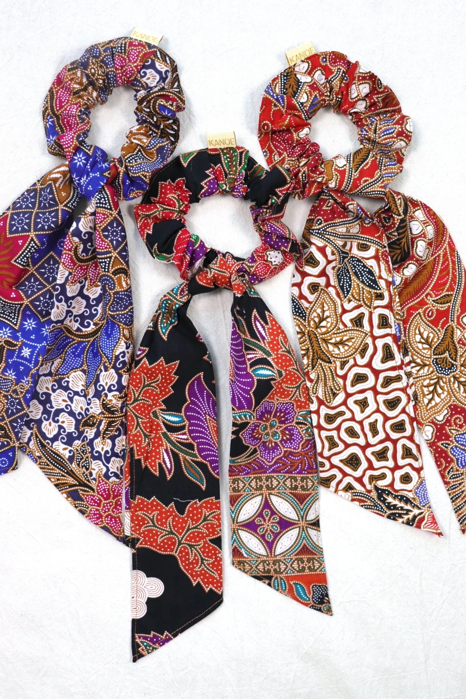Batik Scrunchie w/ Ribbon [Set of 3] - Tasya