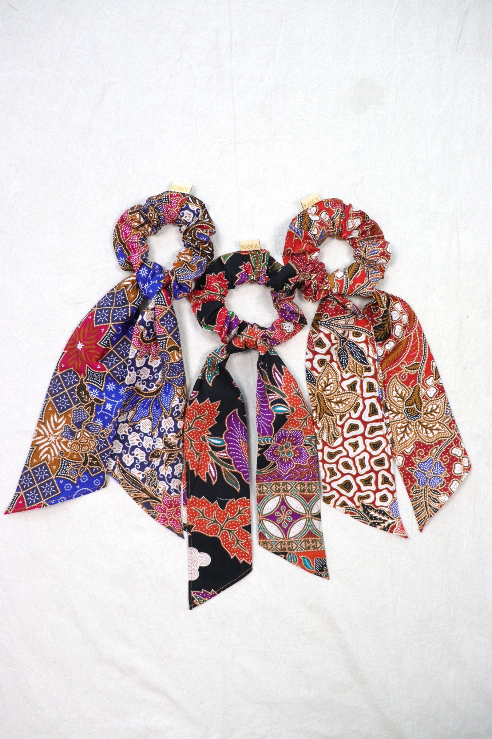 Batik Scrunchie w/ Ribbon [Set of 3] - Tasya