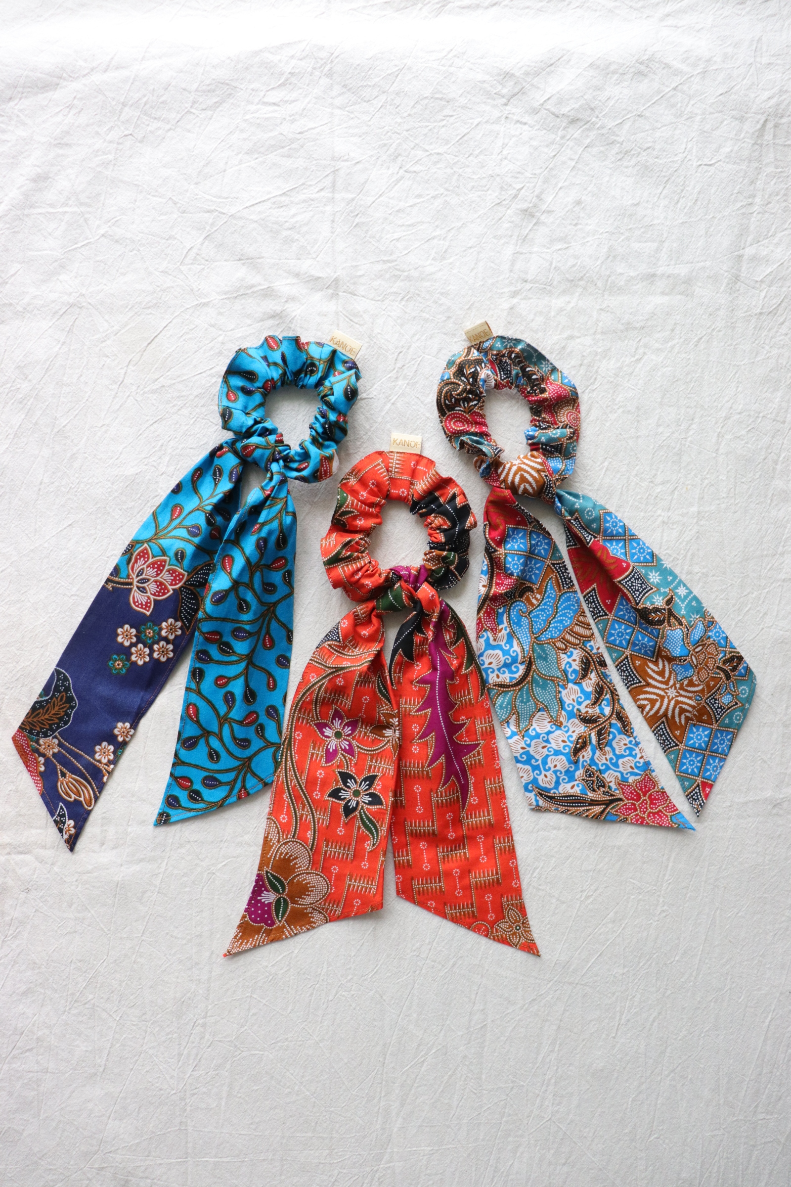 Batik Scrunchie w/ Ribbon [Set of 3] - Anastasia