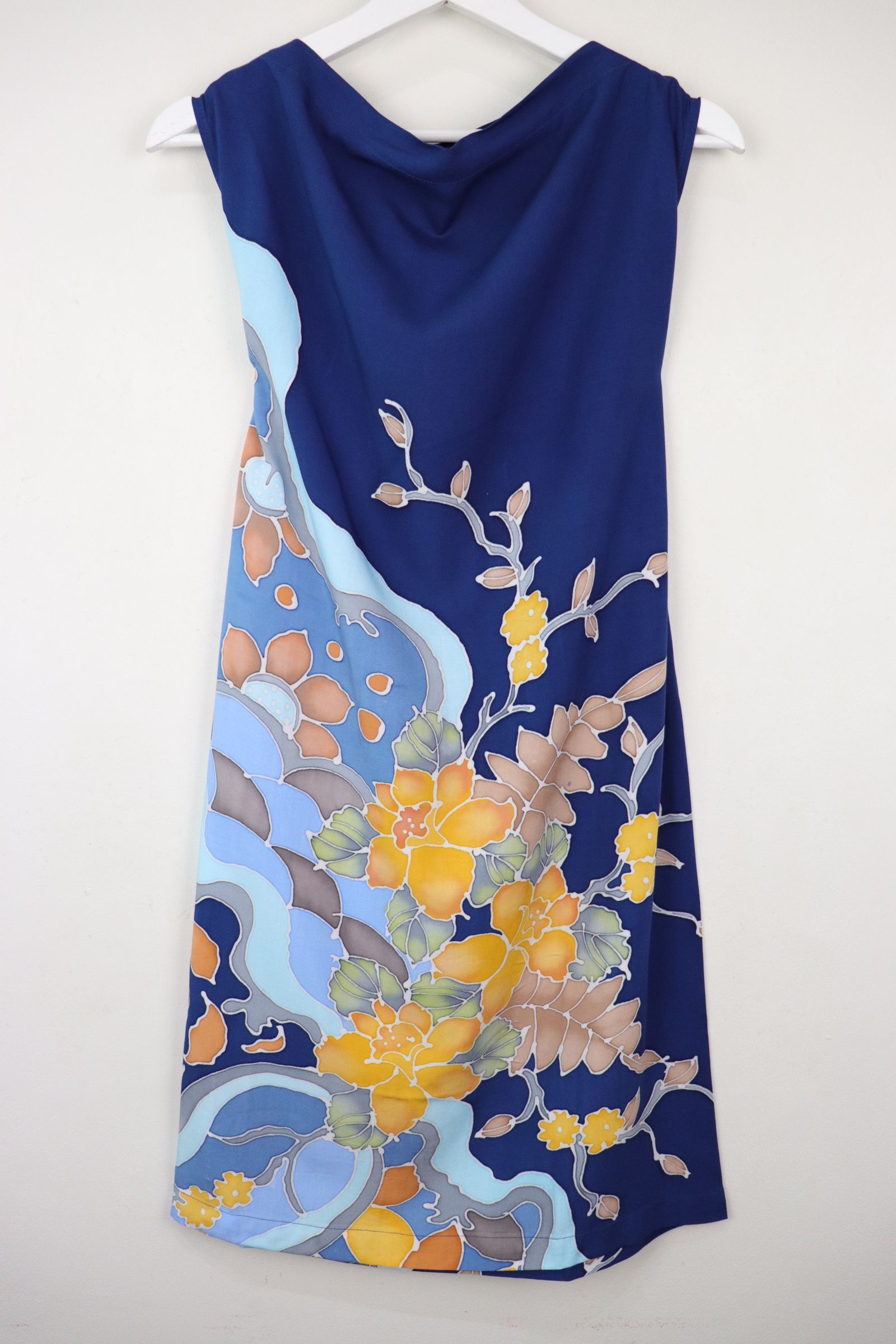 Batik Cowl Dress - Sunshine Sky [HandPainted Batik]