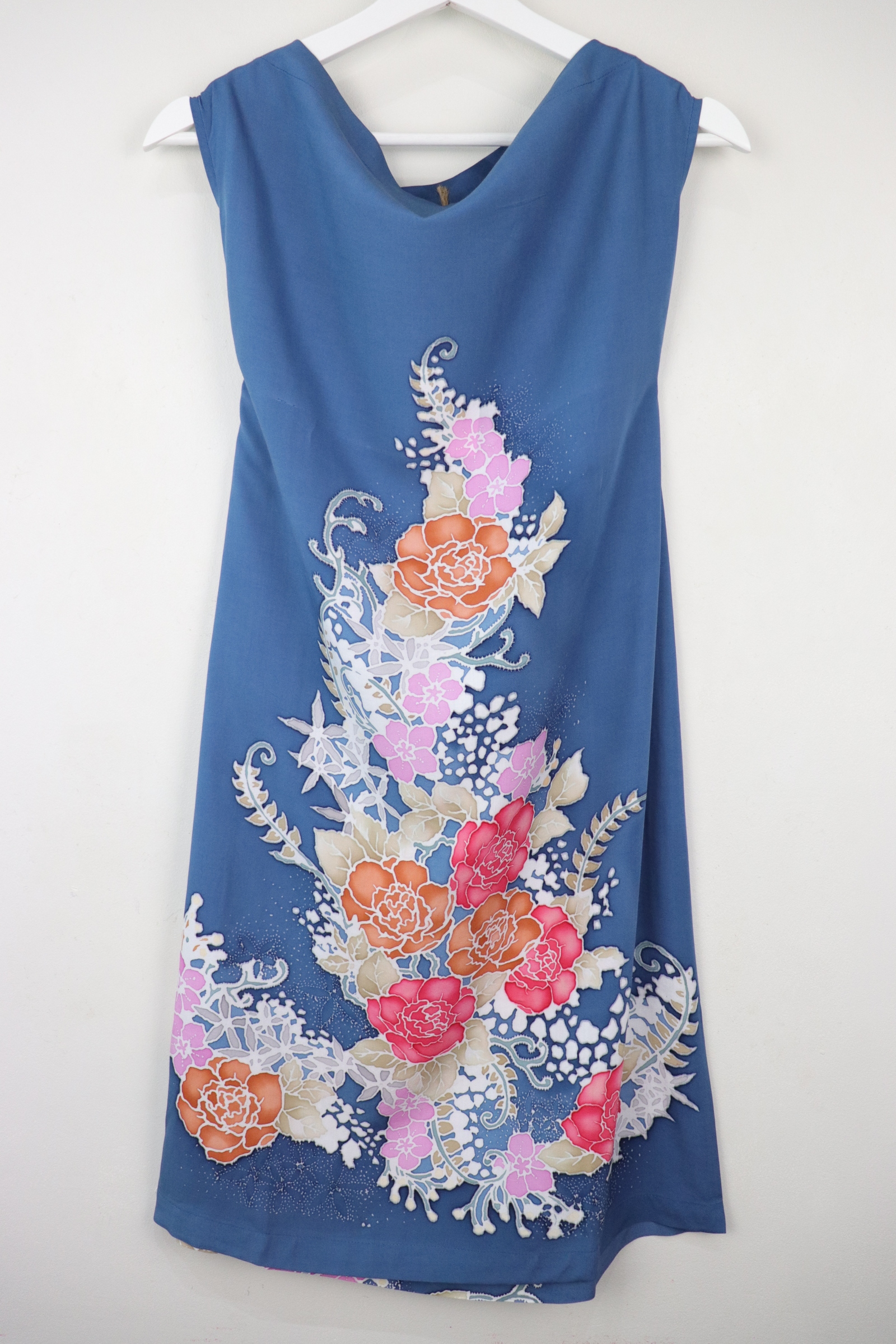 Batik Cowl Dress - Rose Water *Flawed [HandPainted Batik]