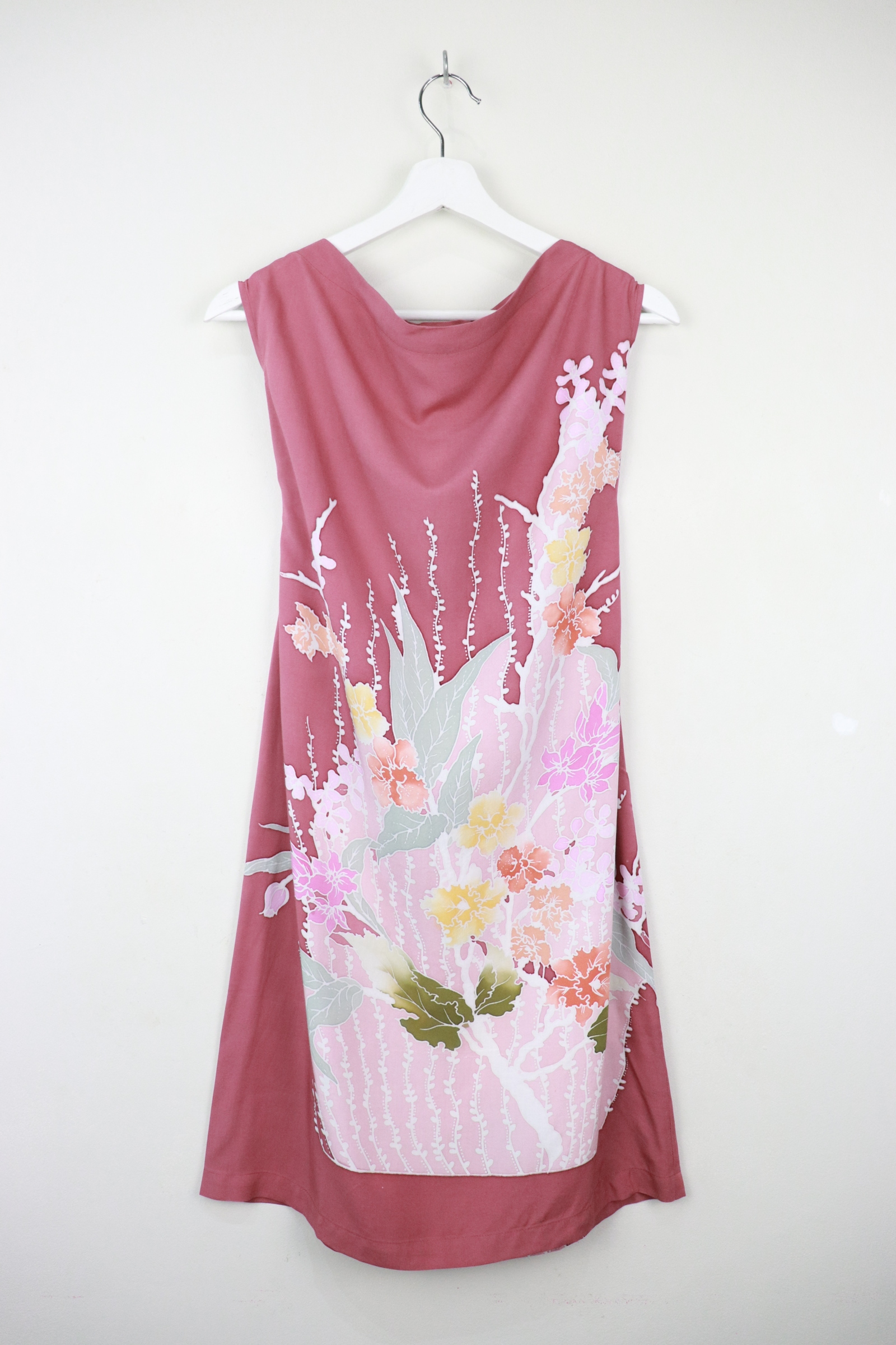 Batik Cowl Dress - Pink Delight [HandPainted Batik]