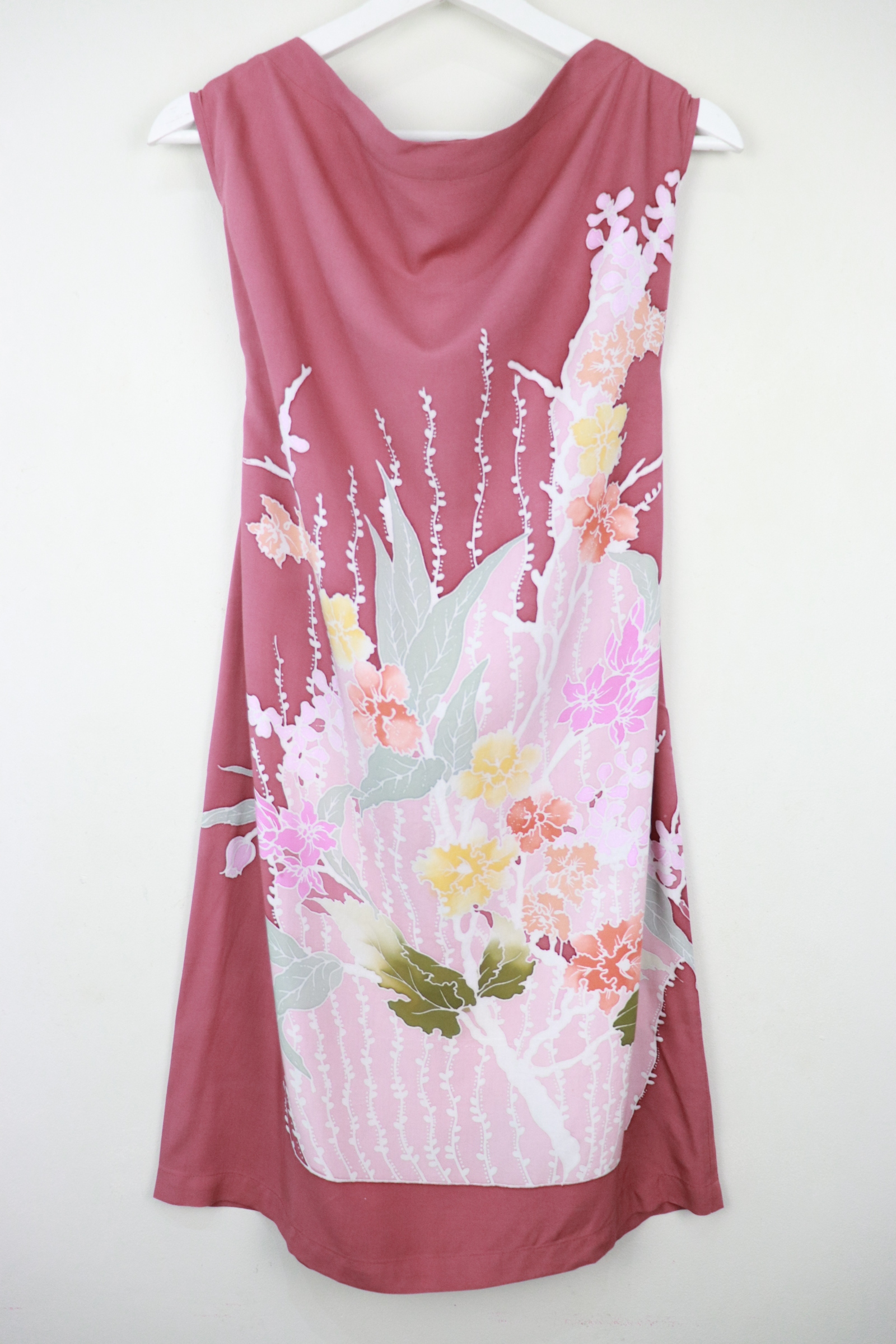 Batik Cowl Dress - Pink Delight [HandPainted Batik]