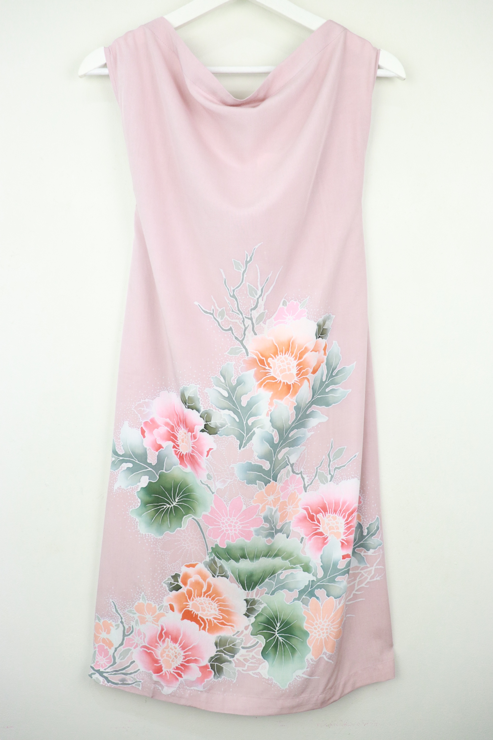 Batik Cowl Dress - Dahlia Darling [HandPainted Batik]