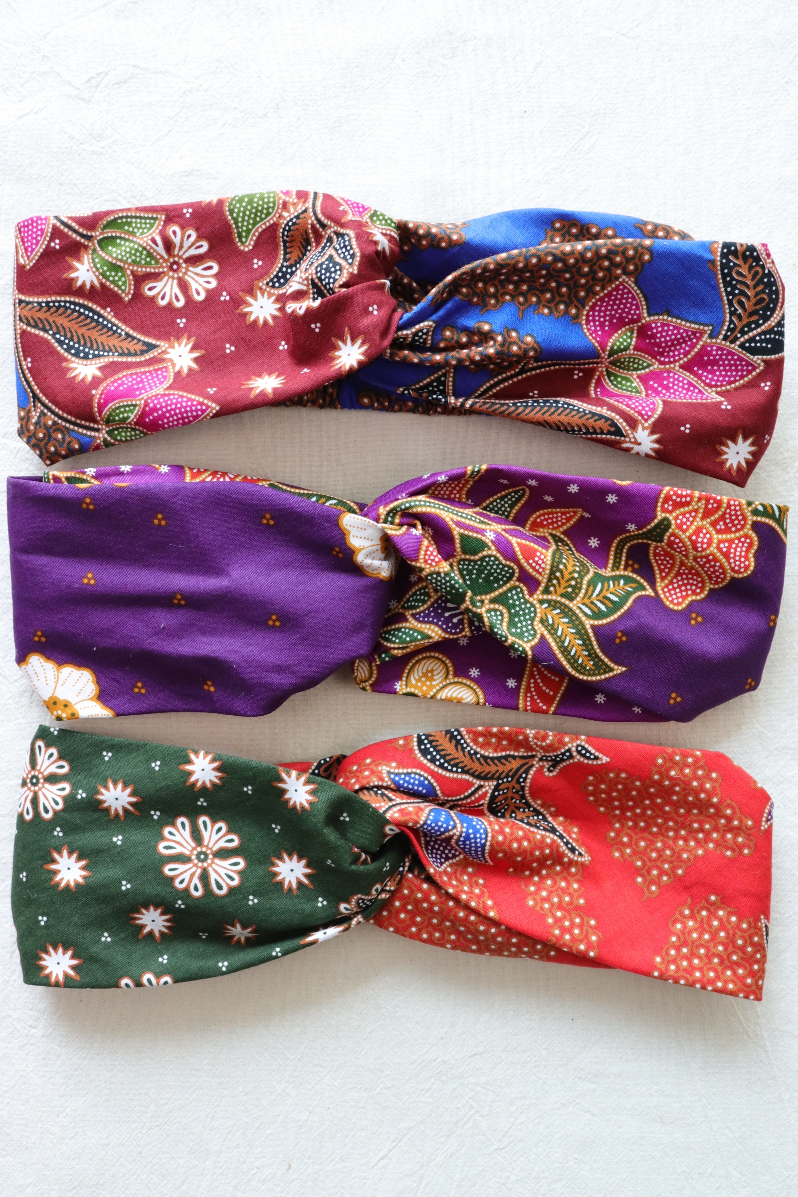 Crossover Batik Headbands [Set of 3] - Laksa Johor