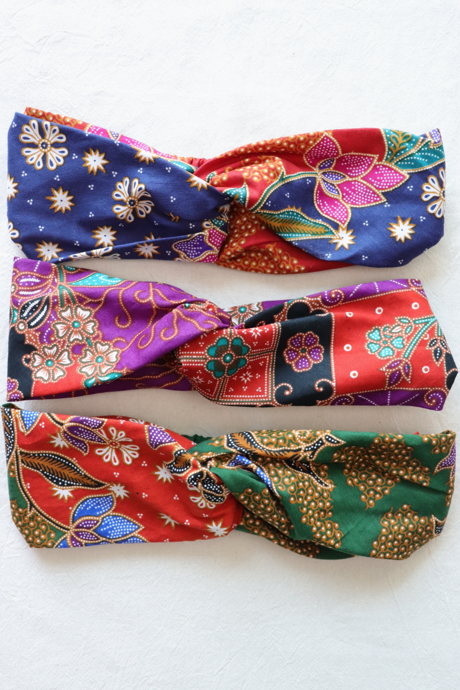 Crossover Batik Headbands [Set of 3] - Ang Ku Kuih