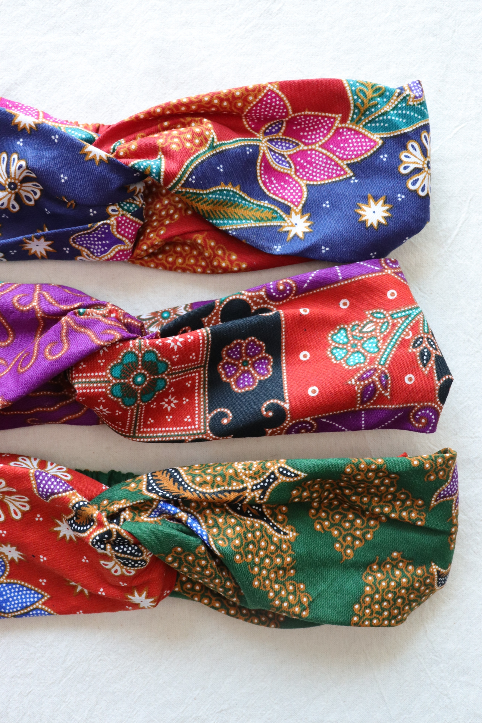 Crossover Batik Headbands [Set of 3] - Ang Ku Kuih
