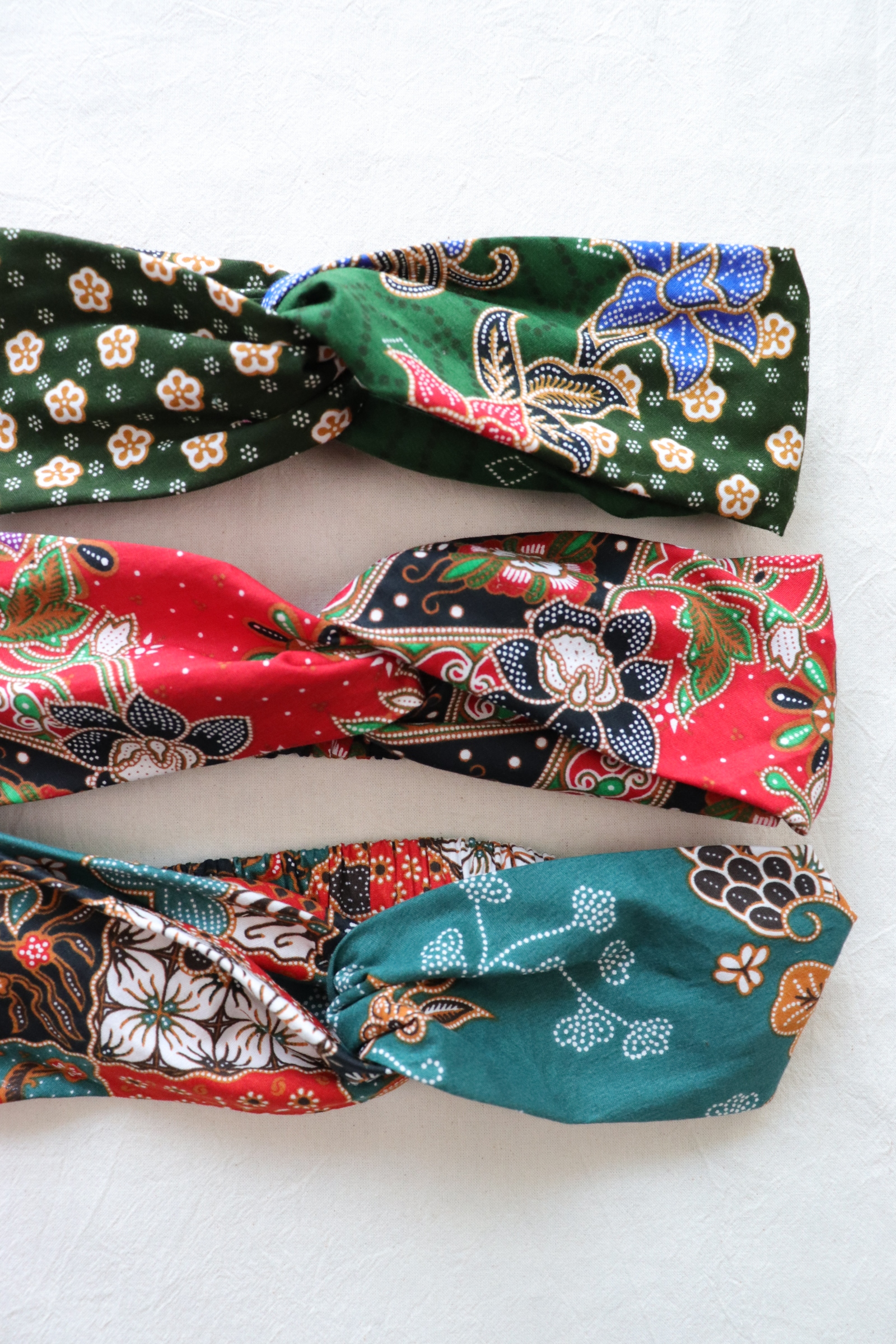 Crossover Batik Headbands [Set of 3] - Kuih Seri Muka