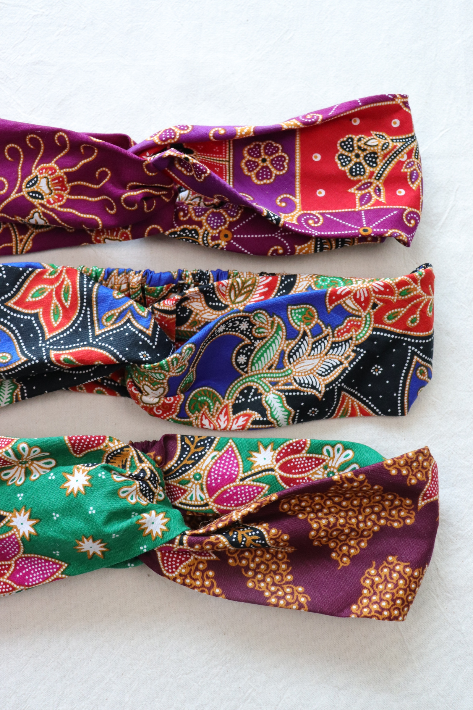 Crossover Batik Headbands [Set of 3] - Yam Mooncake