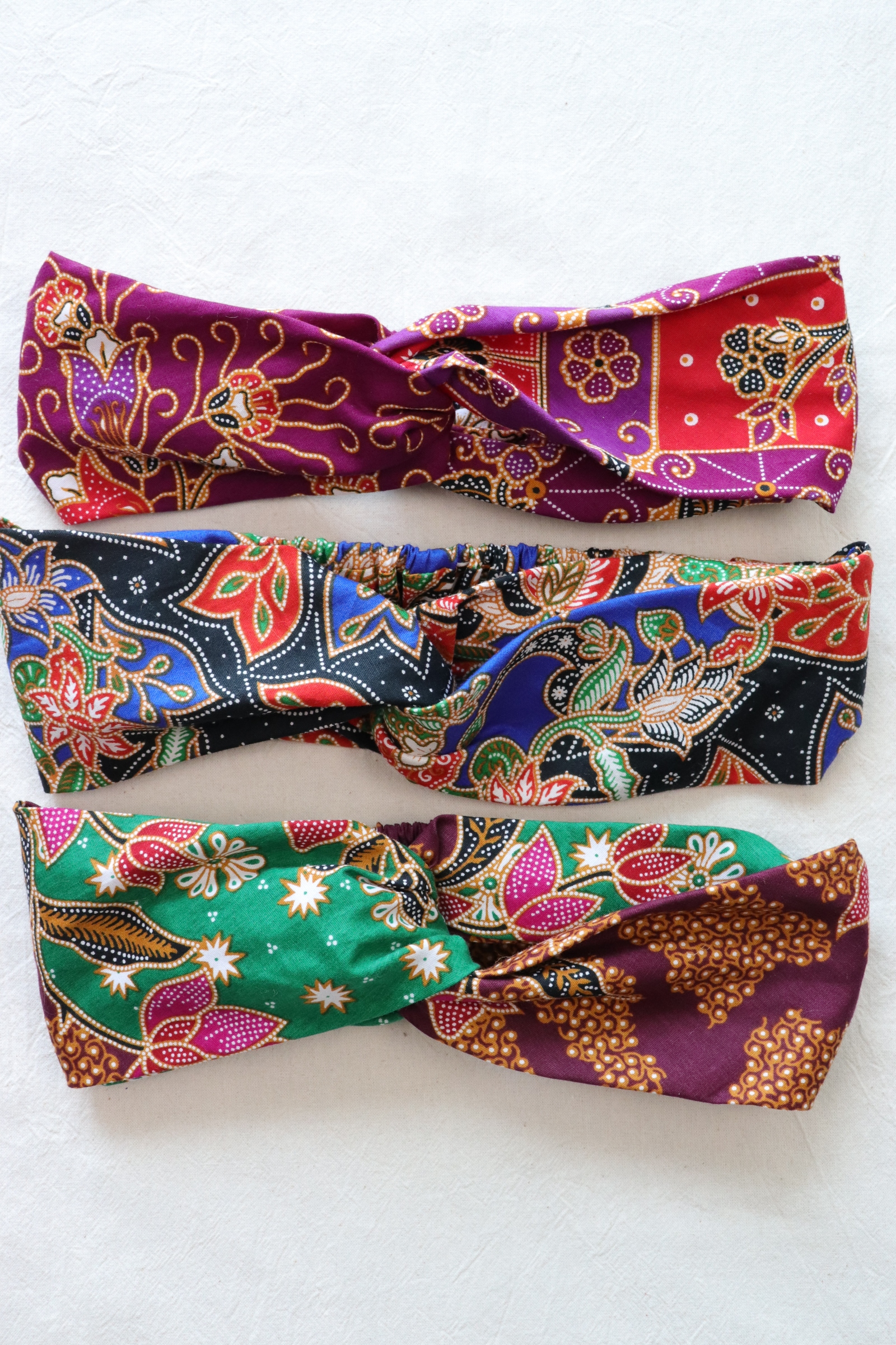 Crossover Batik Headbands [Set of 3] - Yam Mooncake