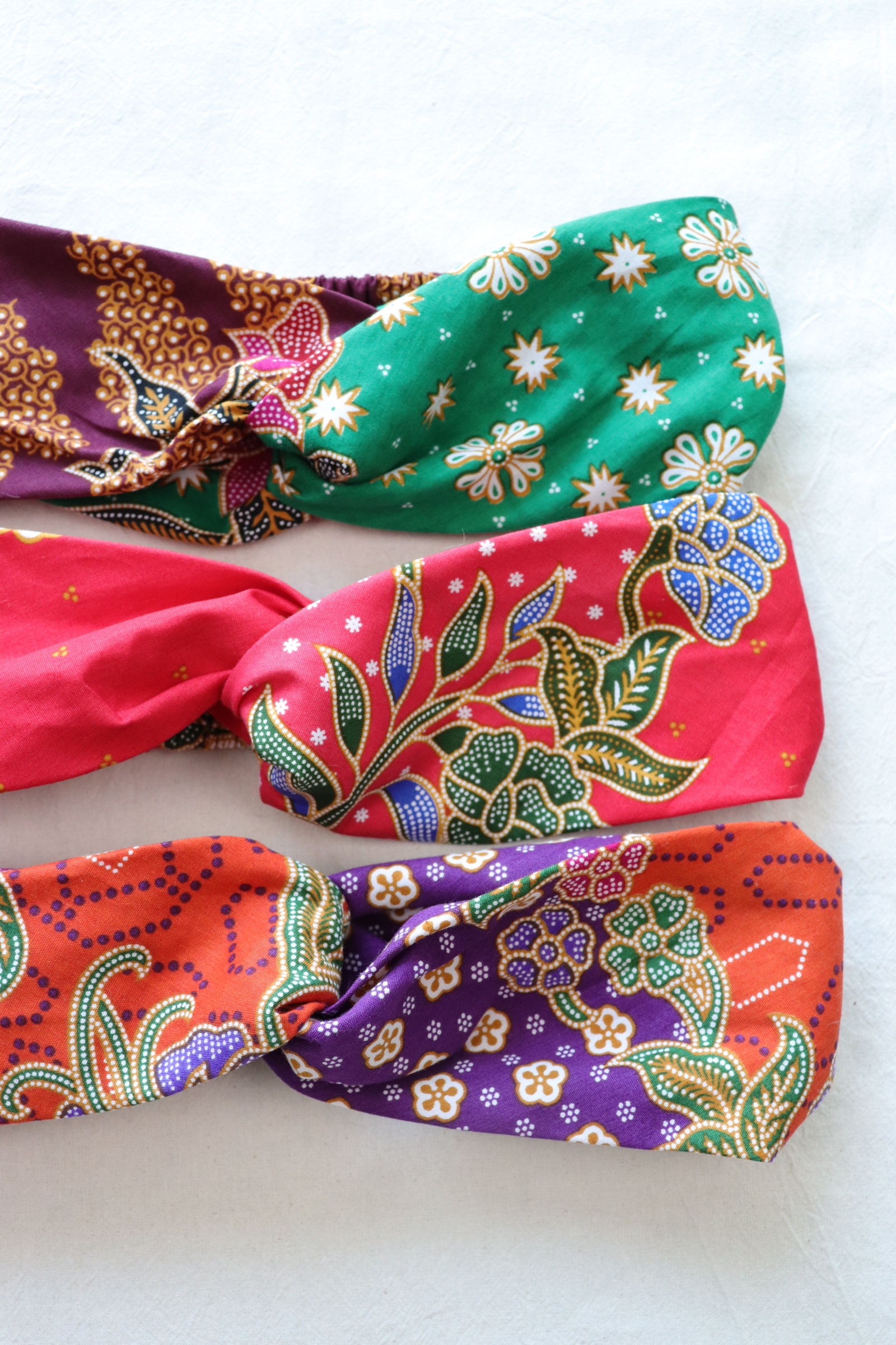 Crossover Batik Headbands [Set of 3] - Kek Lapis