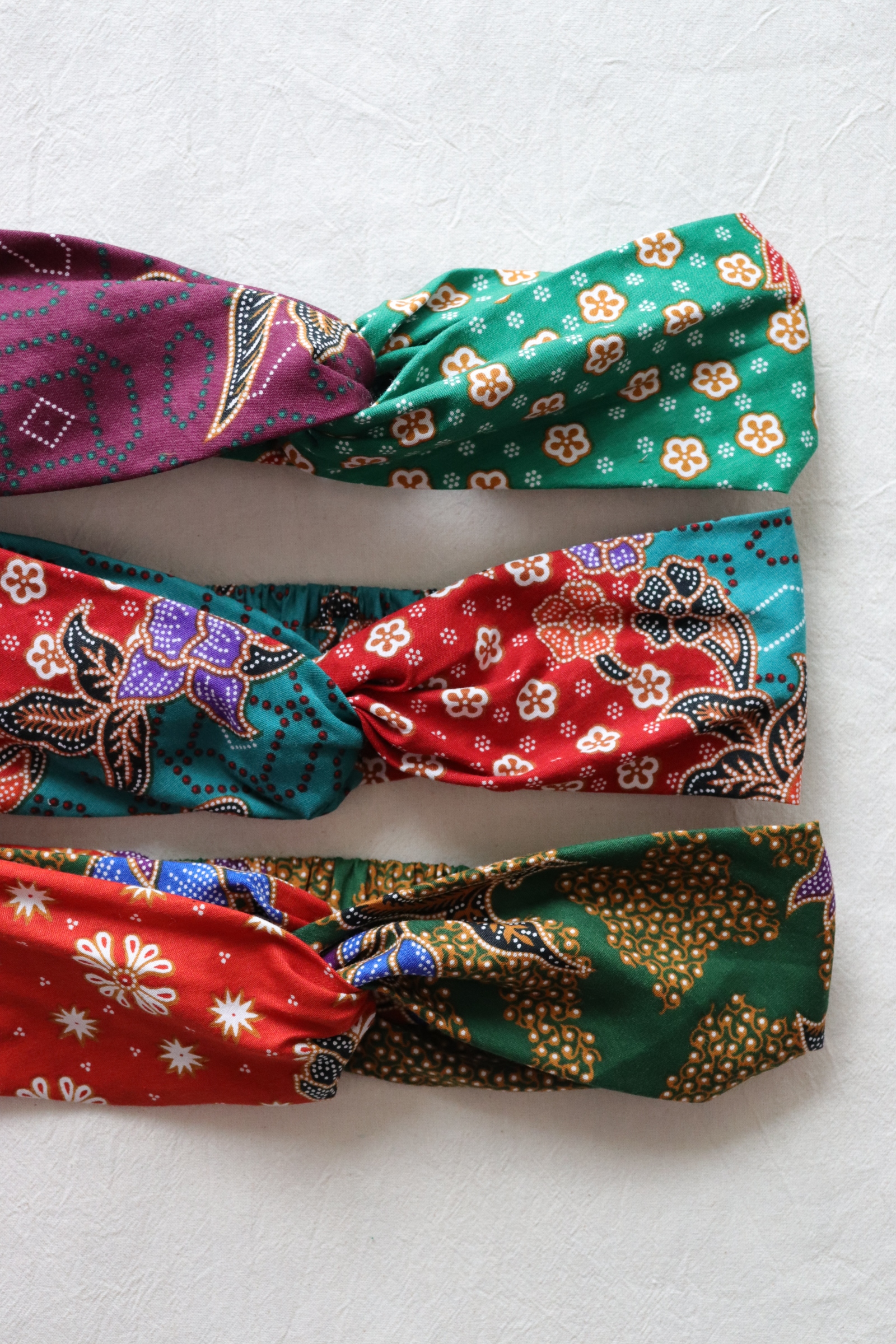 Crossover Batik Headbands [Set of 3] - Kuih Vadei
