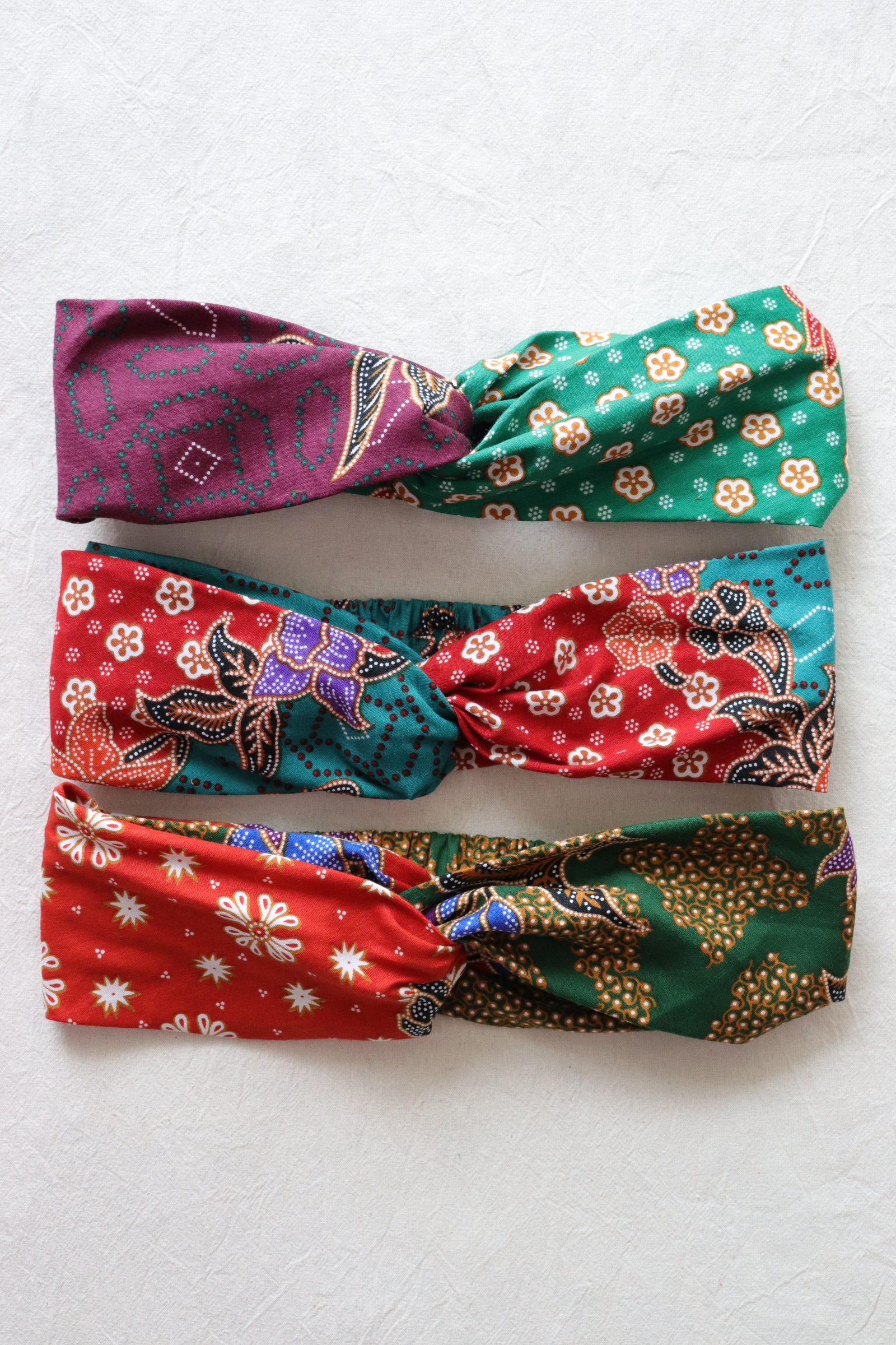 Crossover Batik Headbands [Set of 3] - Kuih Vadei