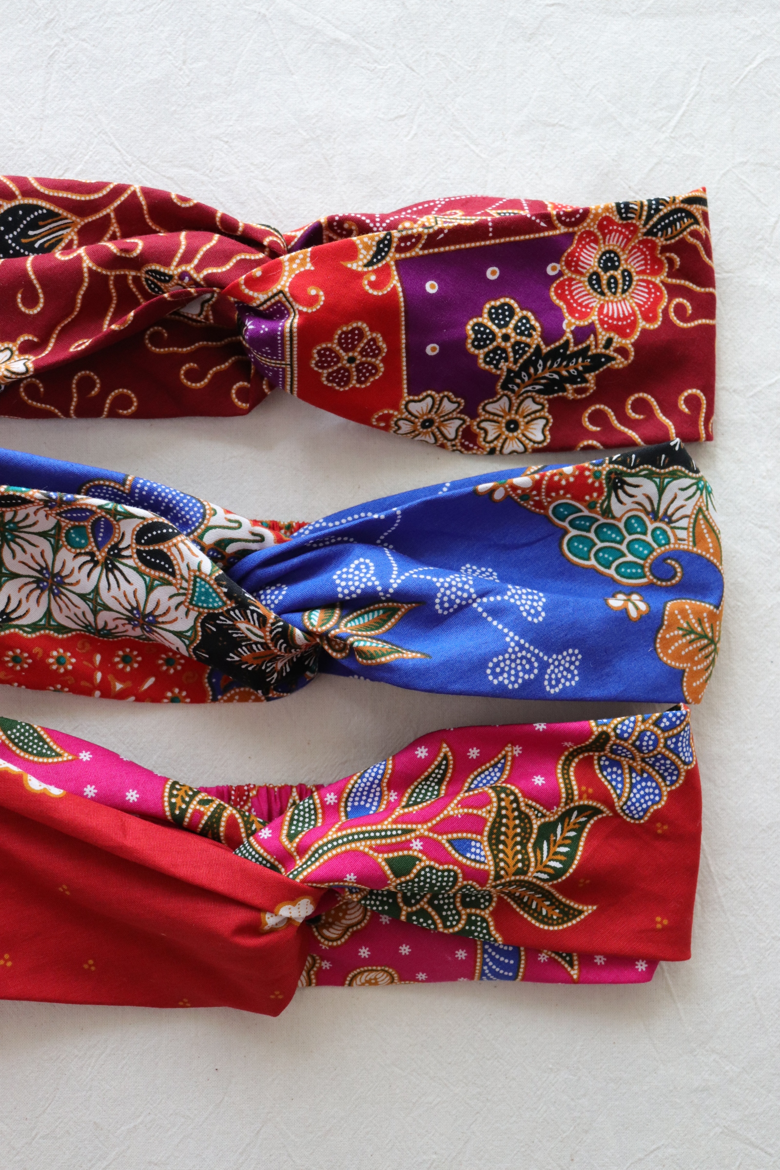 Crossover Batik Headbands [Set of 3] - Kuih Keria