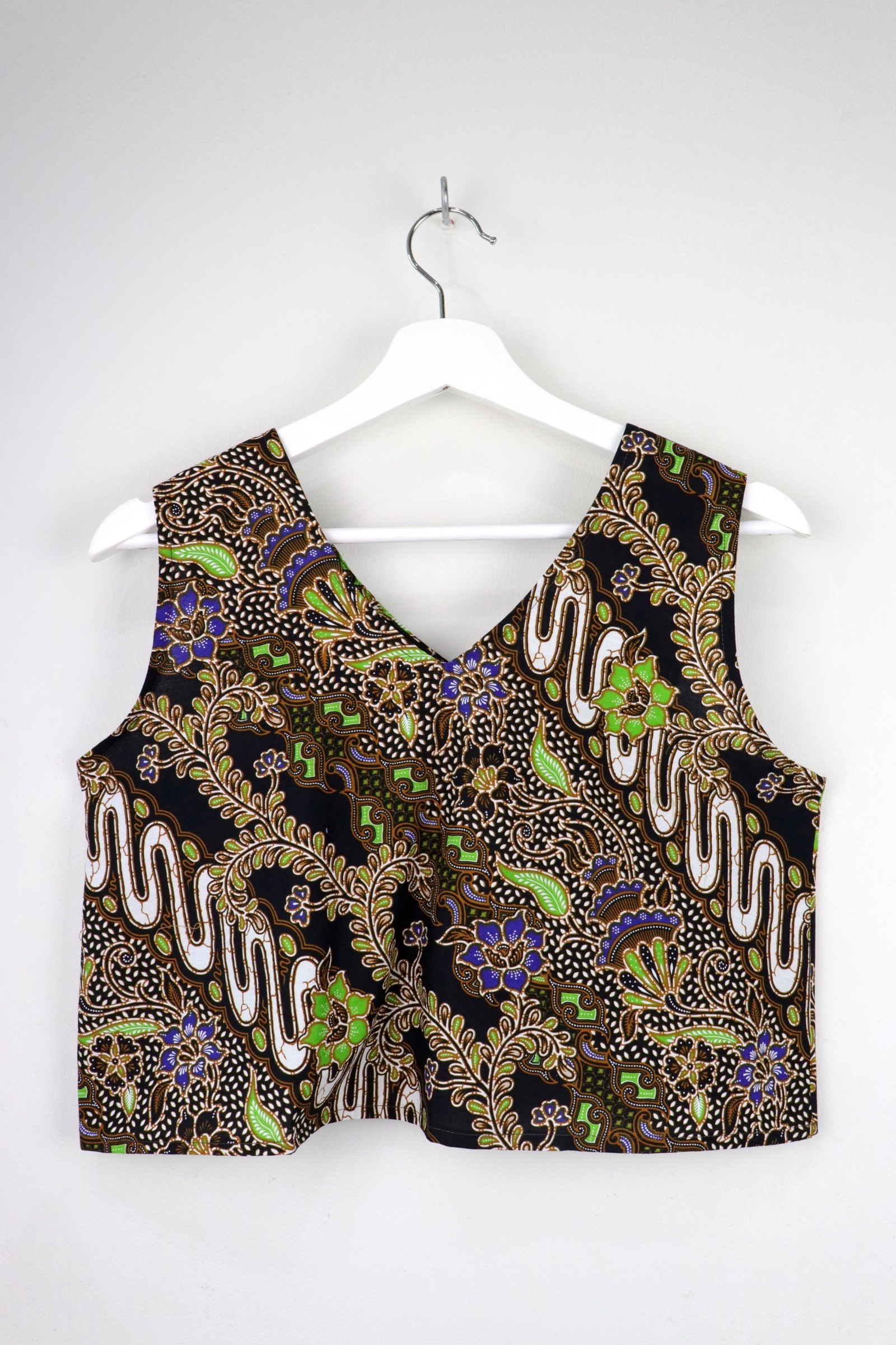 Napkin Batik Top - Black Fern