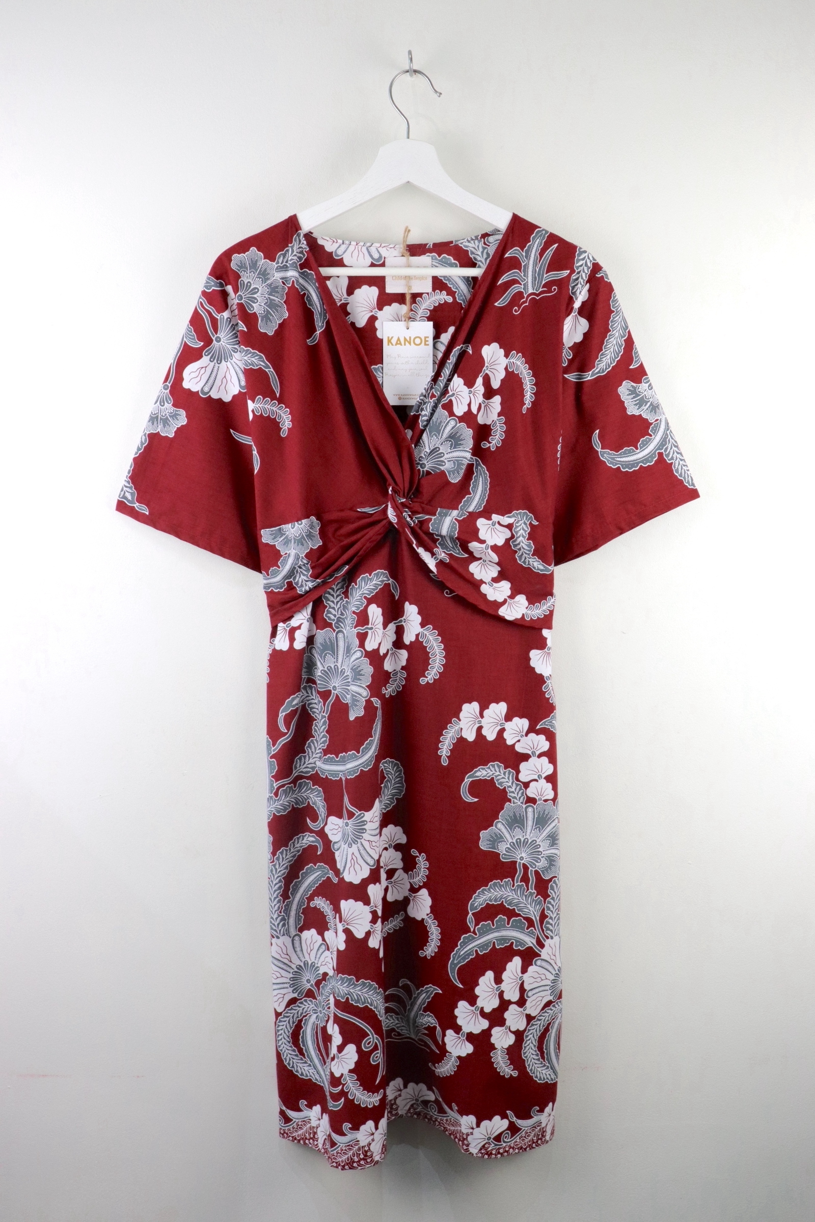 Twisted Front Dress - Raline Rosso