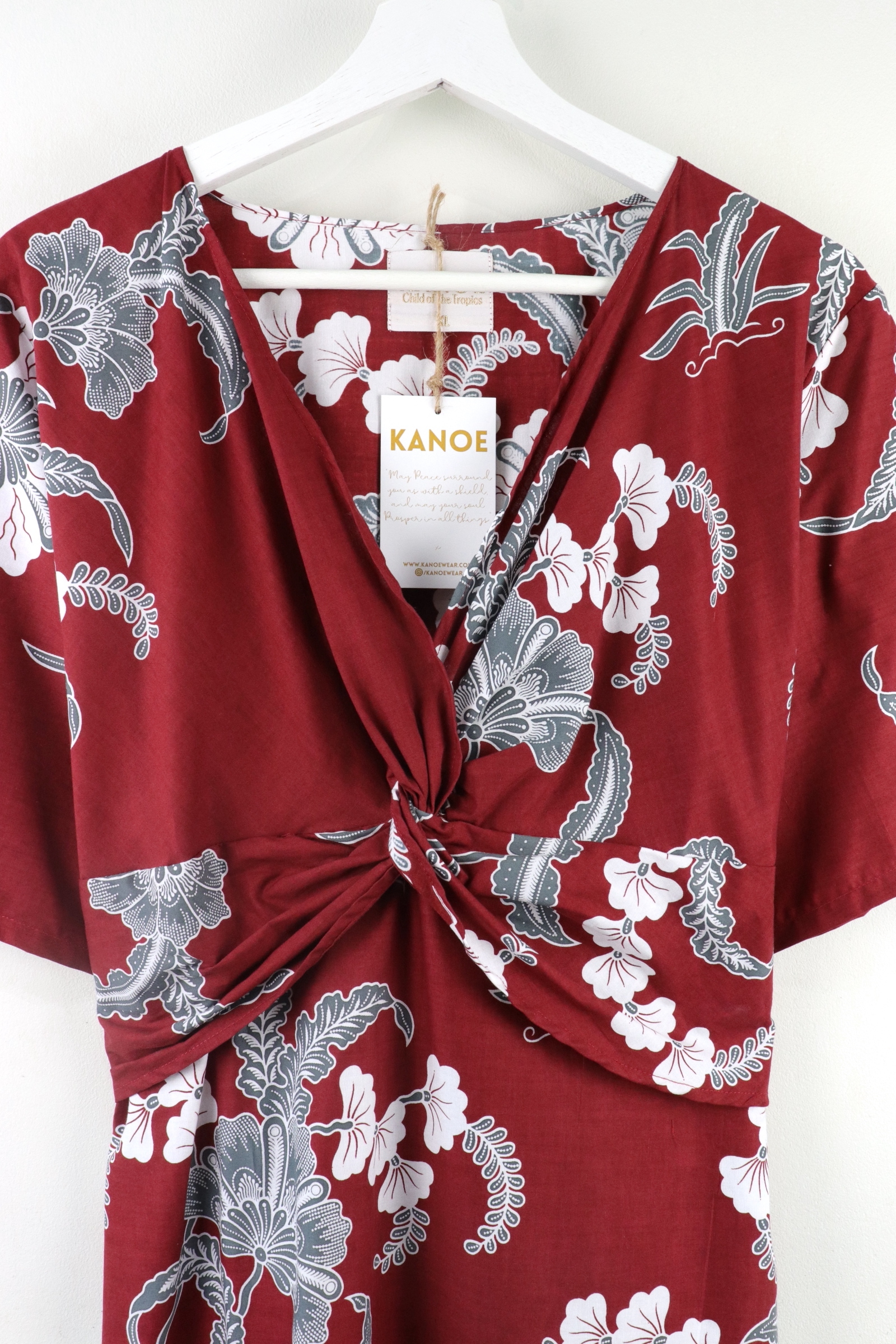 Twisted Front Dress - Raline Rosso