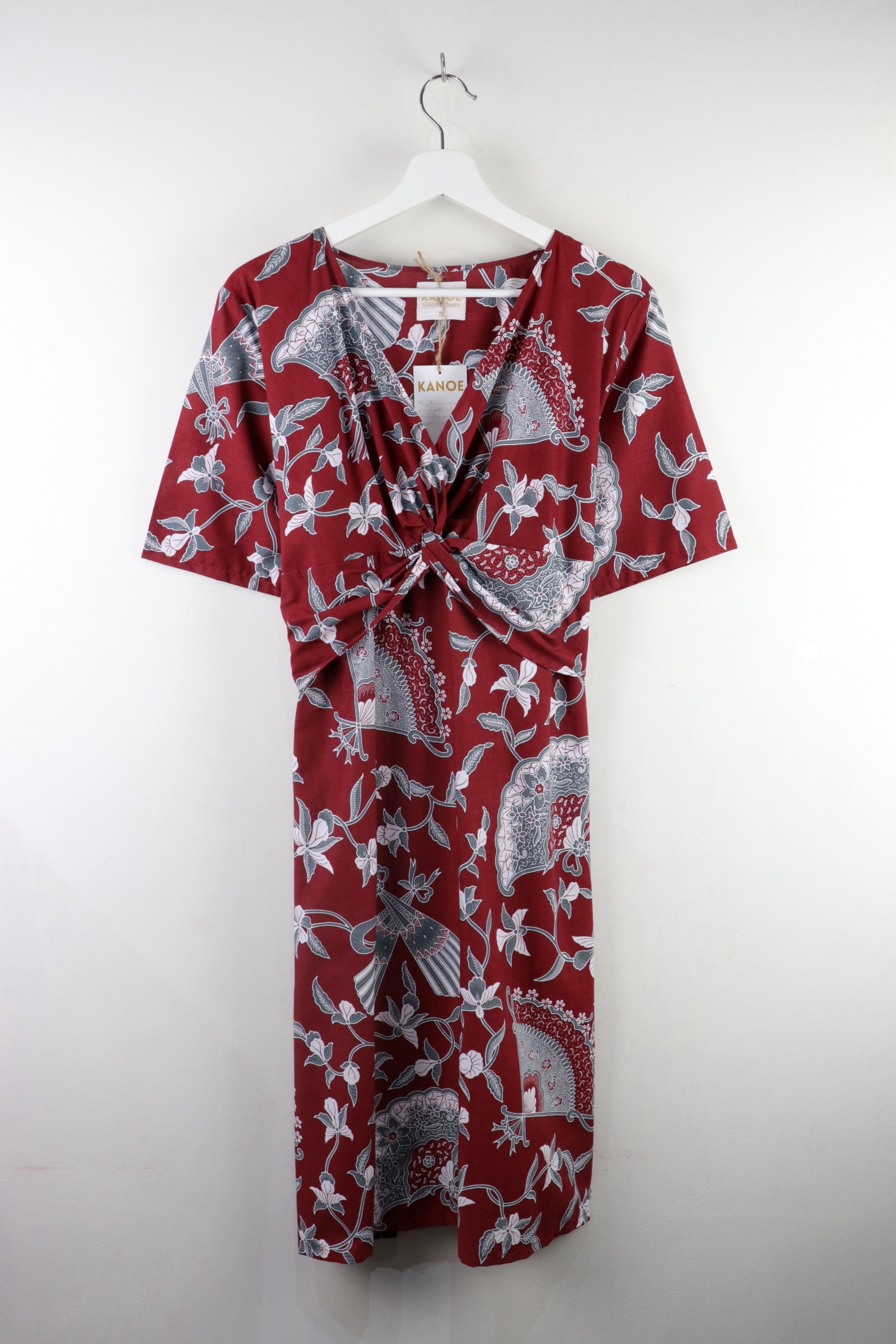 Twisted Front Dress - Rhea Rosso