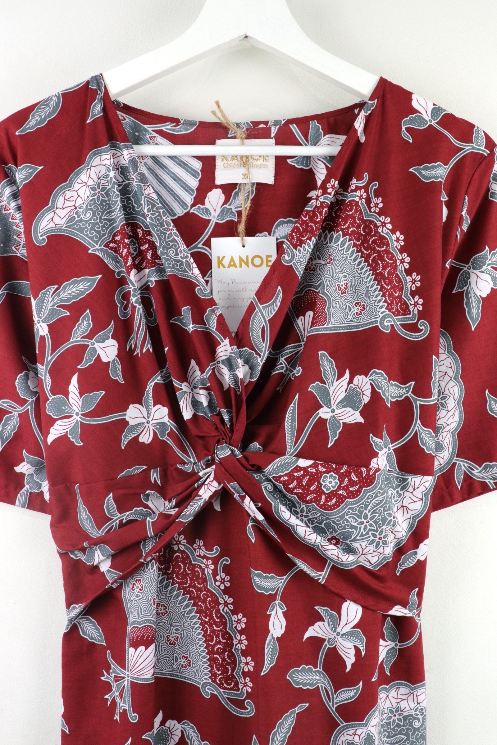 Twisted Front Dress - Rhea Rosso