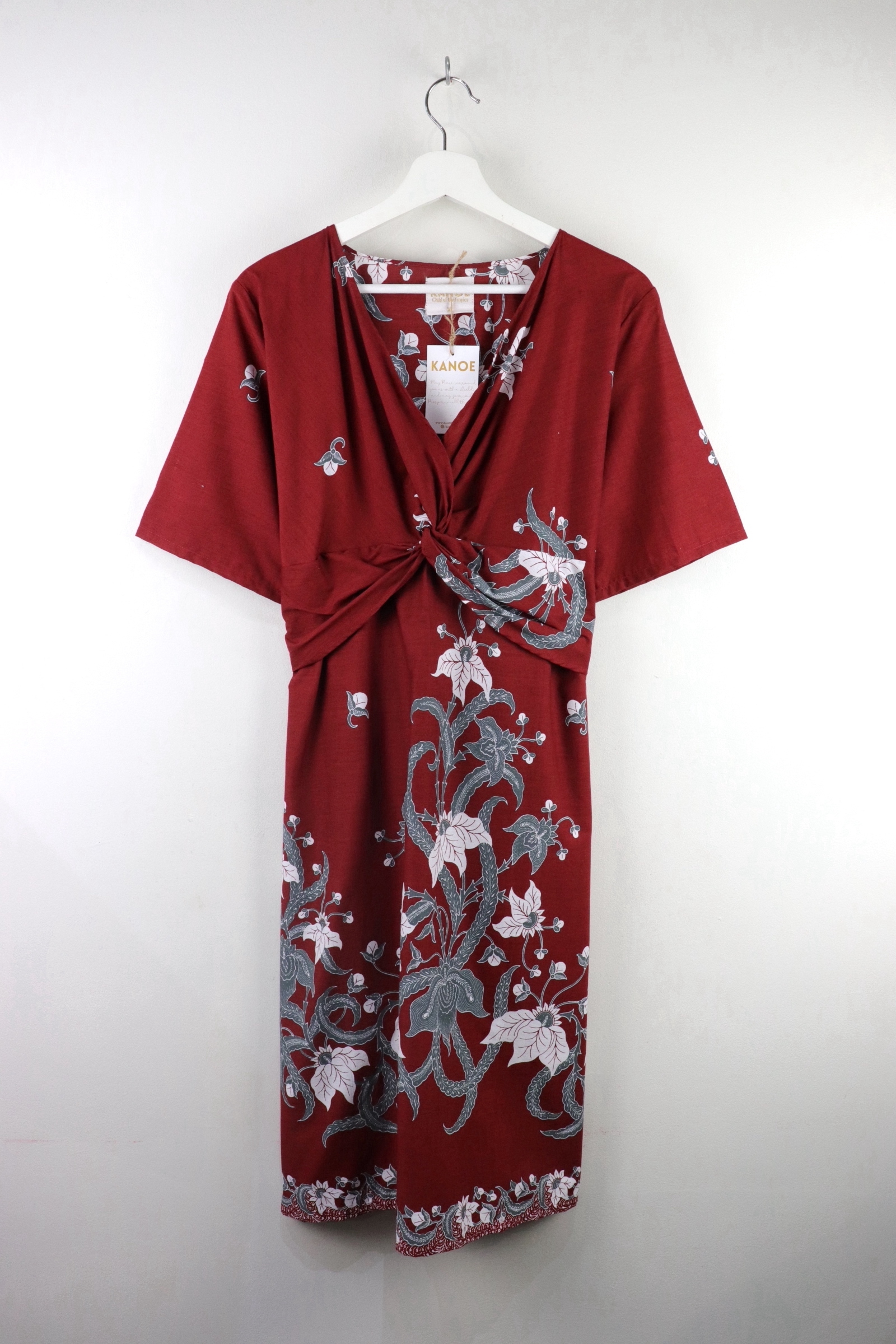 Twisted Front Dress - Ruby Rosso