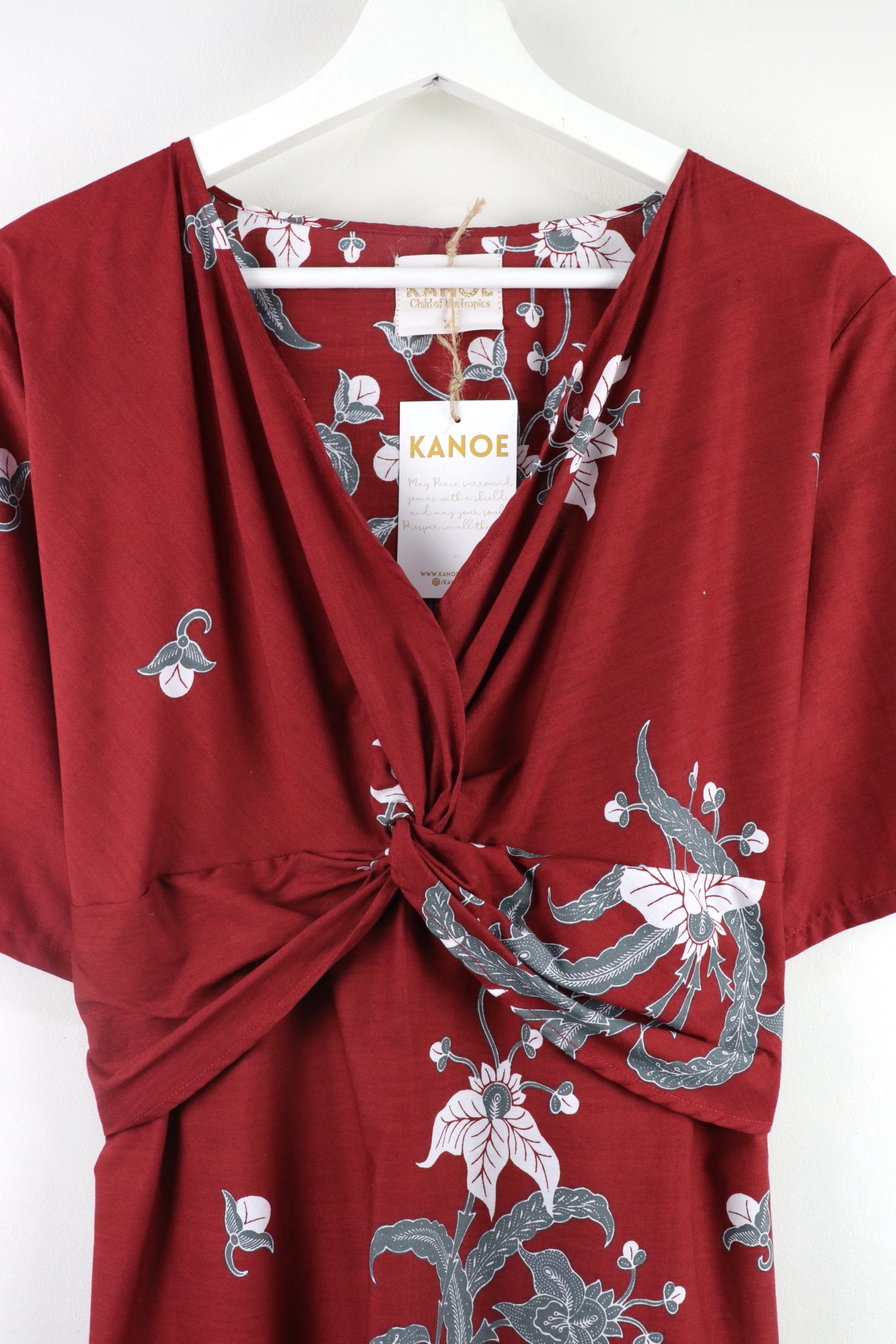 Twisted Front Dress - Ruby Rosso
