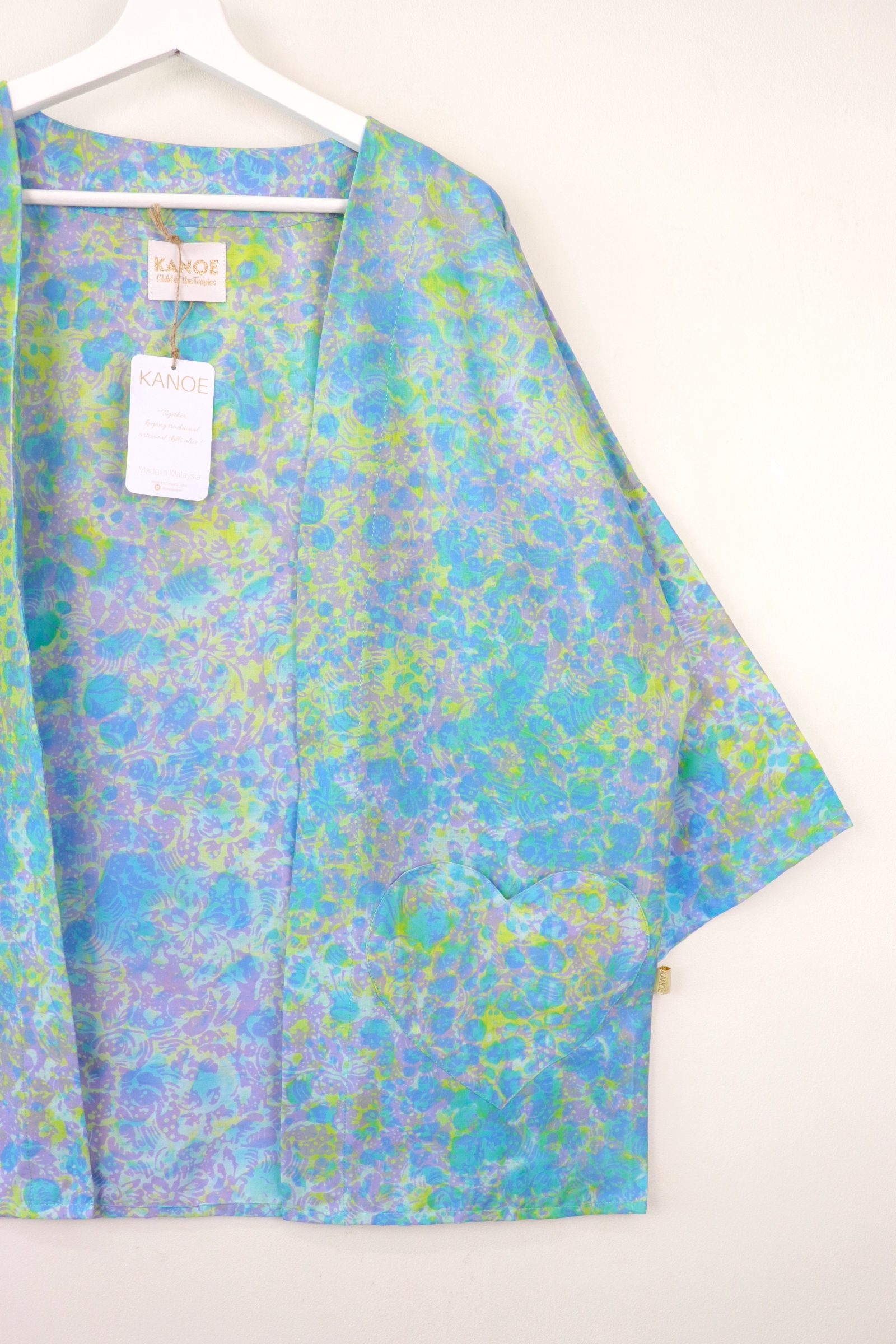 Kimono Basic Heart Pockets - Pacific Paradise [ Handmade ]