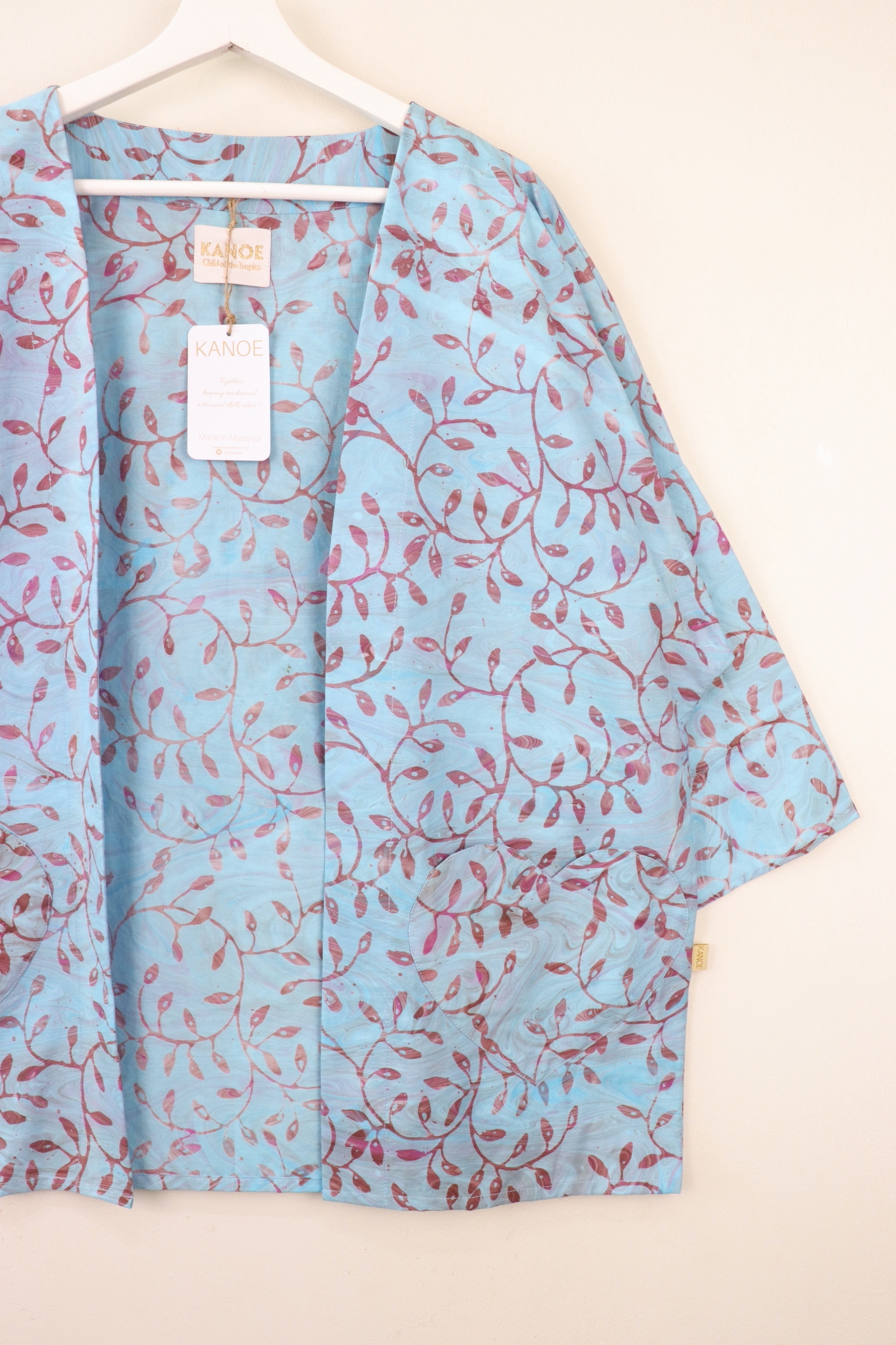 Kimono Basic Heart Pockets - Frosty Wind [ Handmade ]