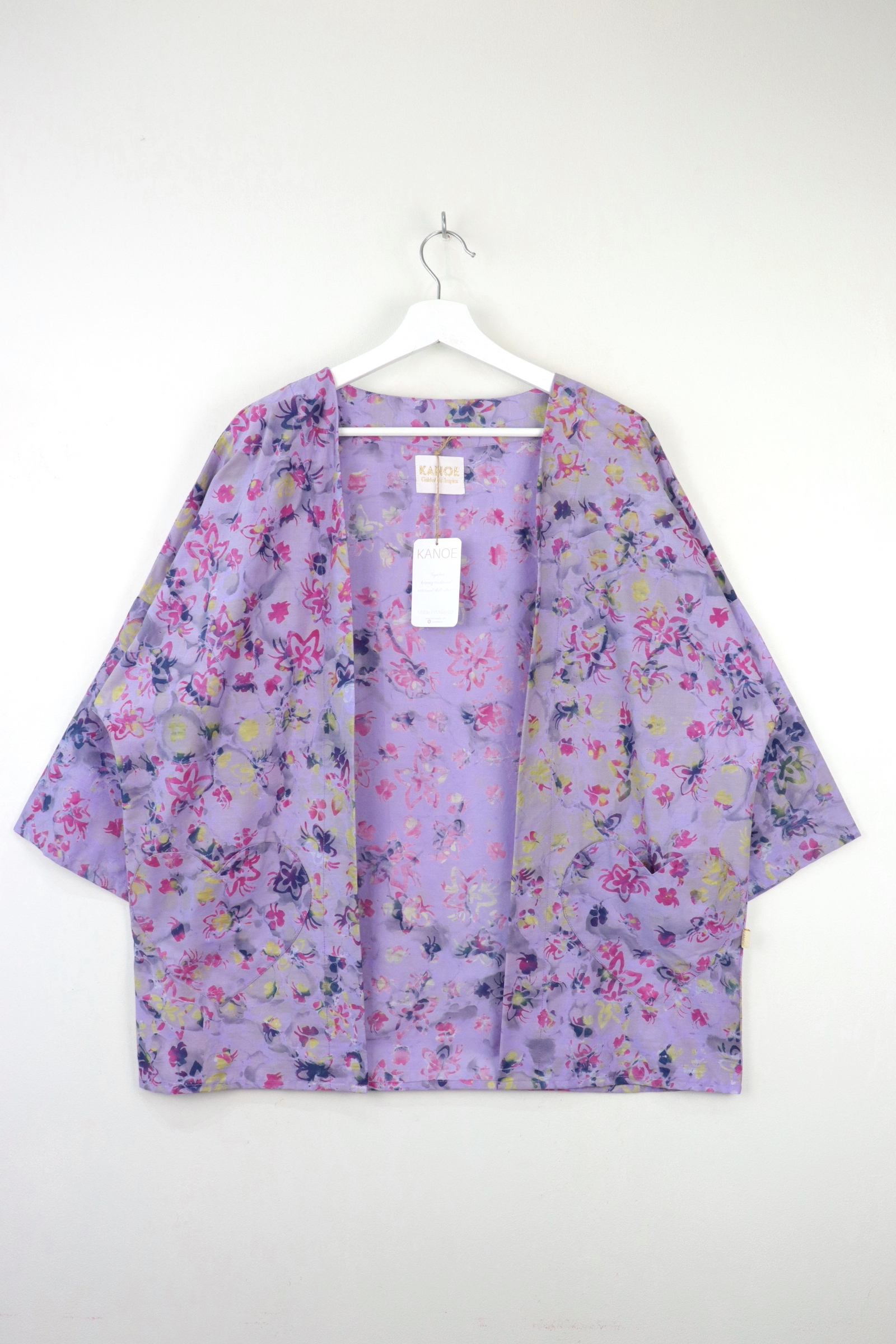Kimono Basic Heart Pockets - Lavender Drop [ Handmade ]