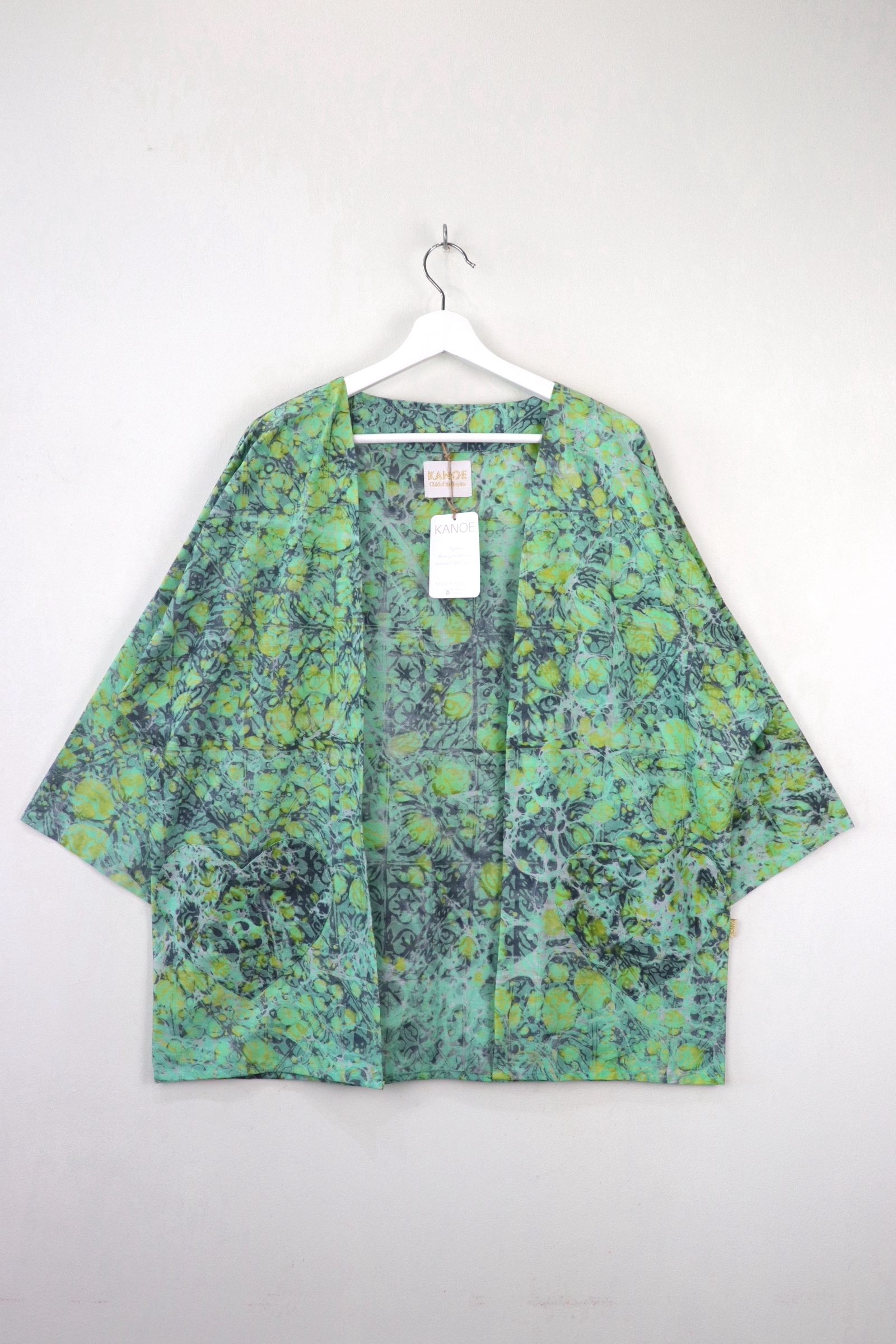 Kimono Basic Heart Pockets - Mint Candy [ Handmade ]