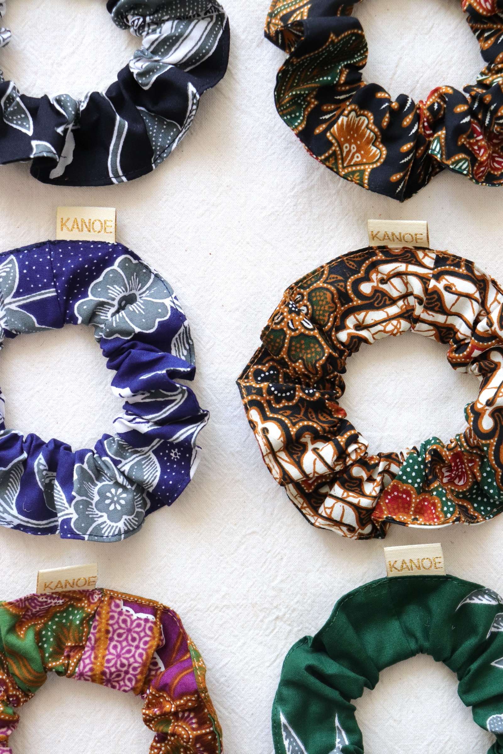 Batik Scrunchies [Set of 6] - Éclair