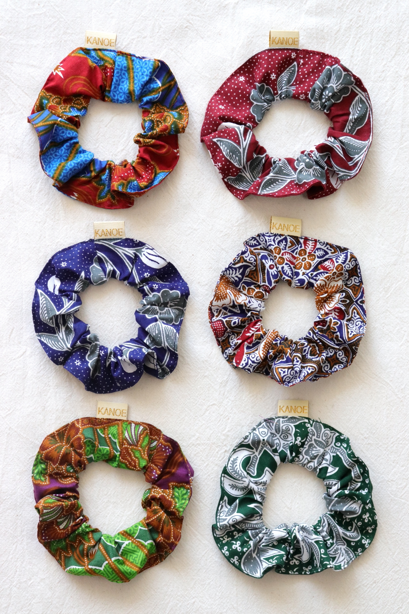 Batik Scrunchies [Set of 6] - Madeleine