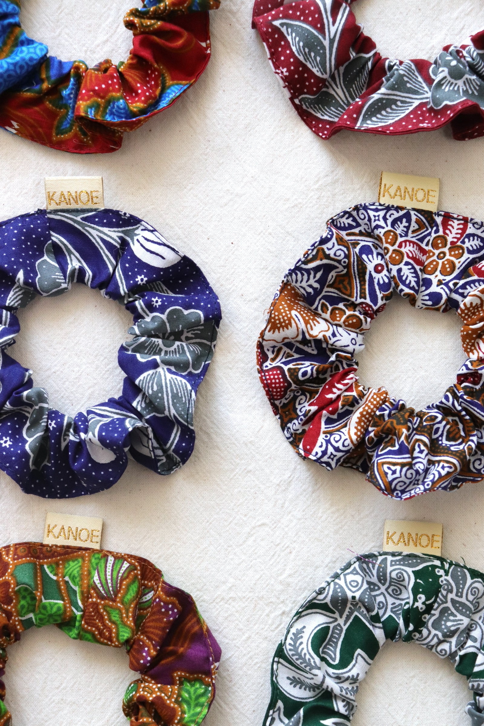 Batik Scrunchies [Set of 6] - Madeleine