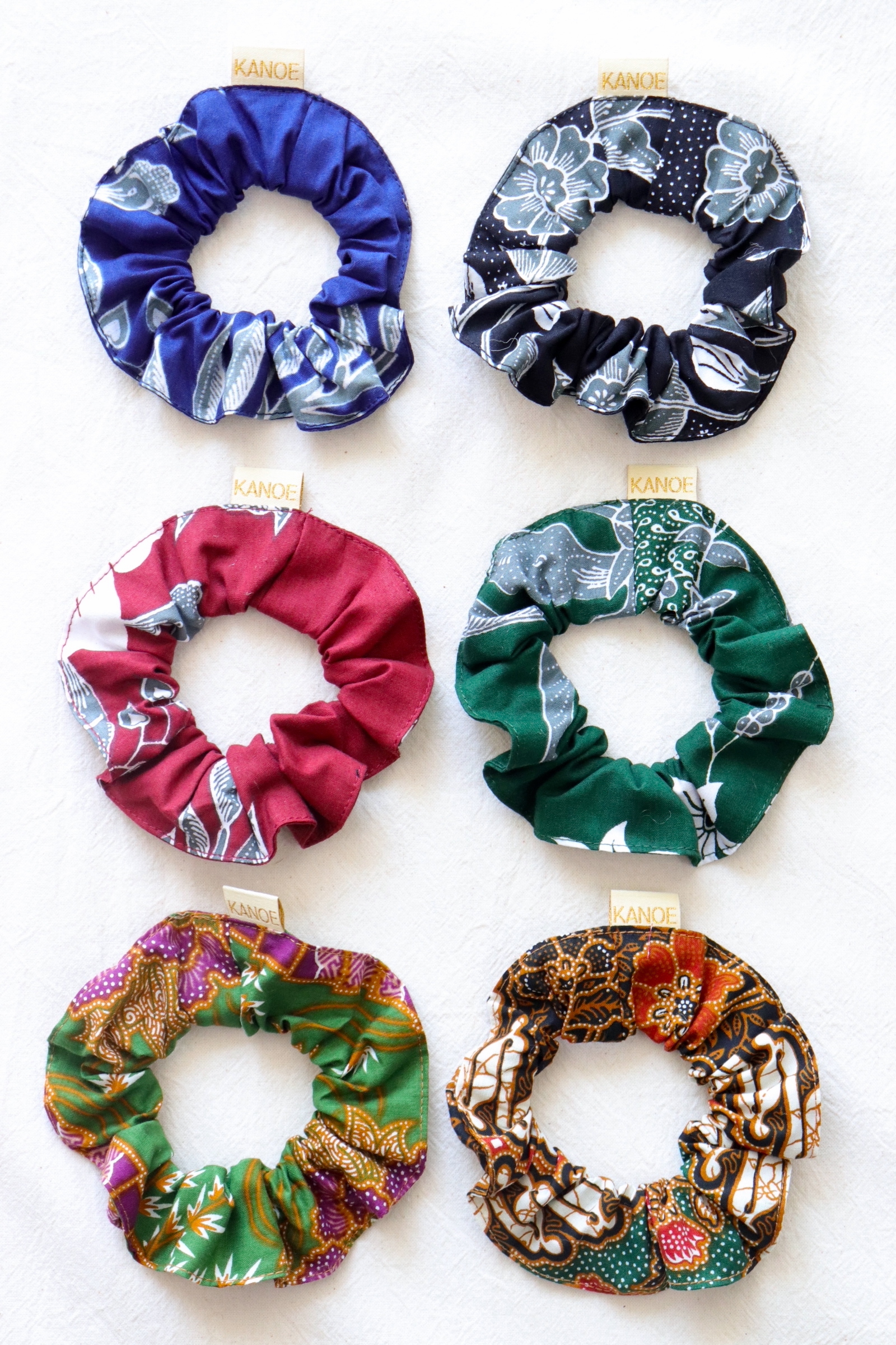 Batik Scrunchies [Set of 6] - Apple Crumble