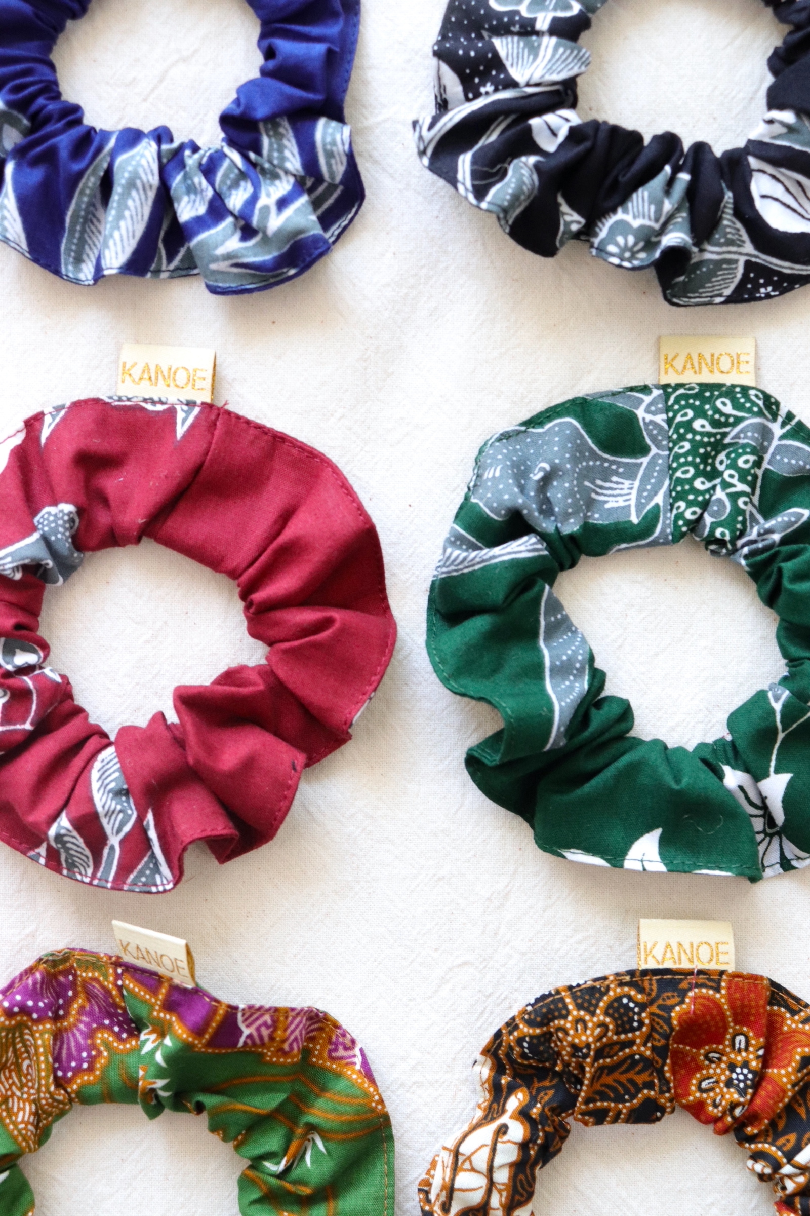 Batik Scrunchies [Set of 6] - Apple Crumble