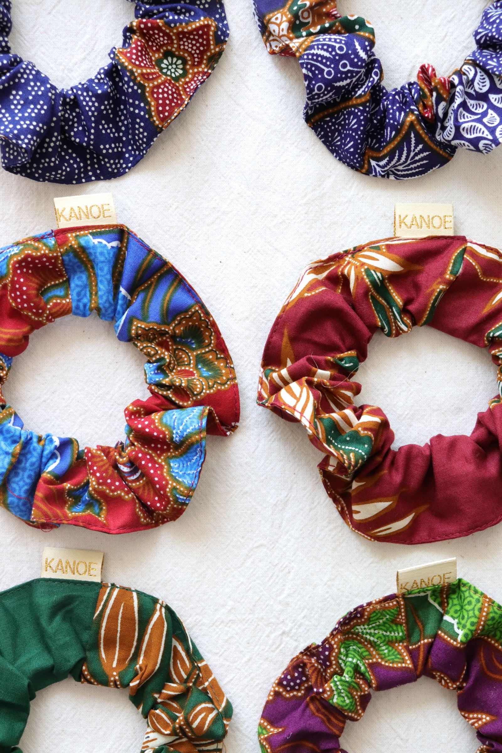 Batik Scrunchies [Set of 6] - Strawberry Dream