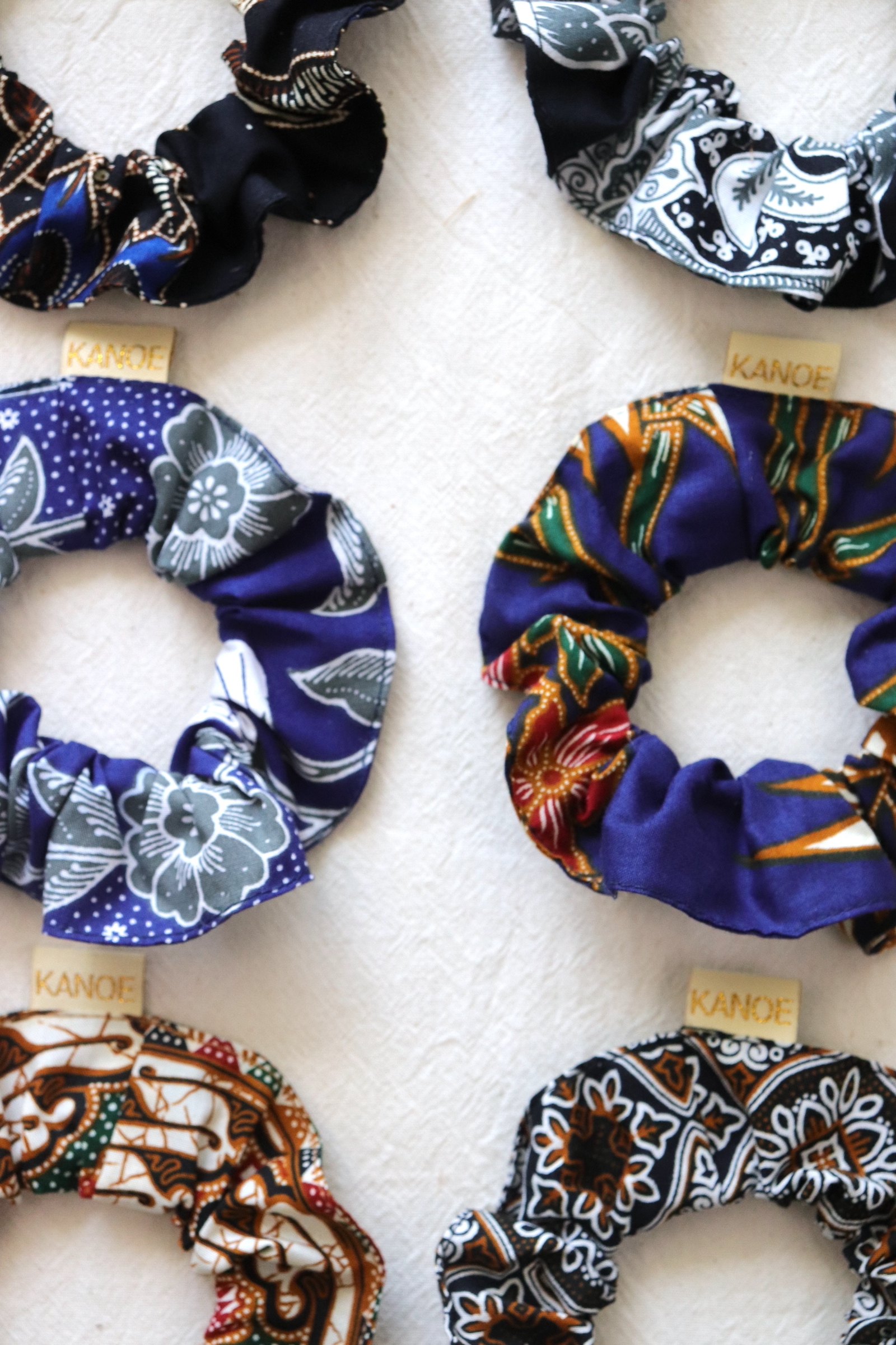 Batik Scrunchies [Set of 6] - Tiramisu