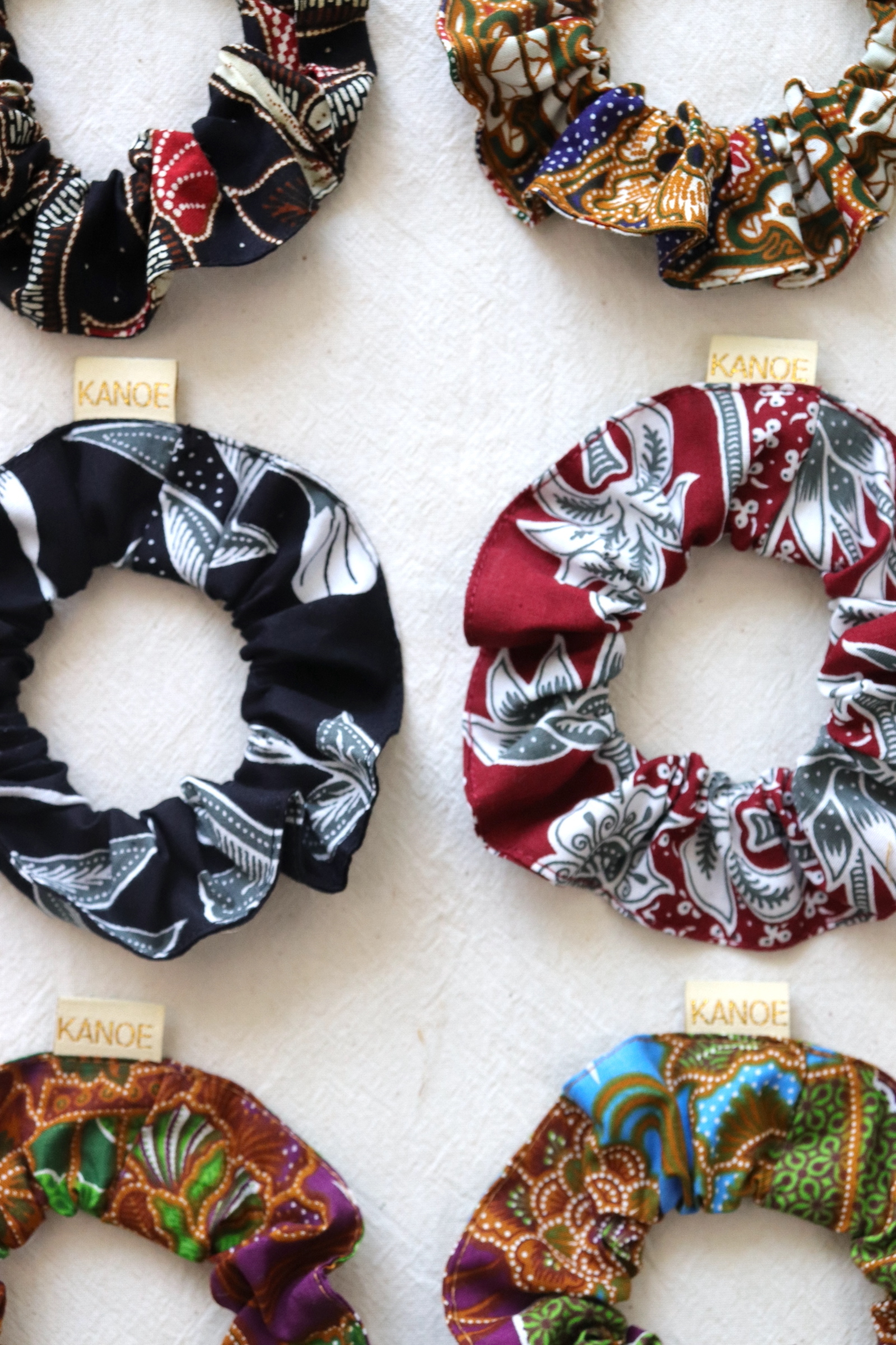 Batik Scrunchies [Set of 6] - Cookies Cream