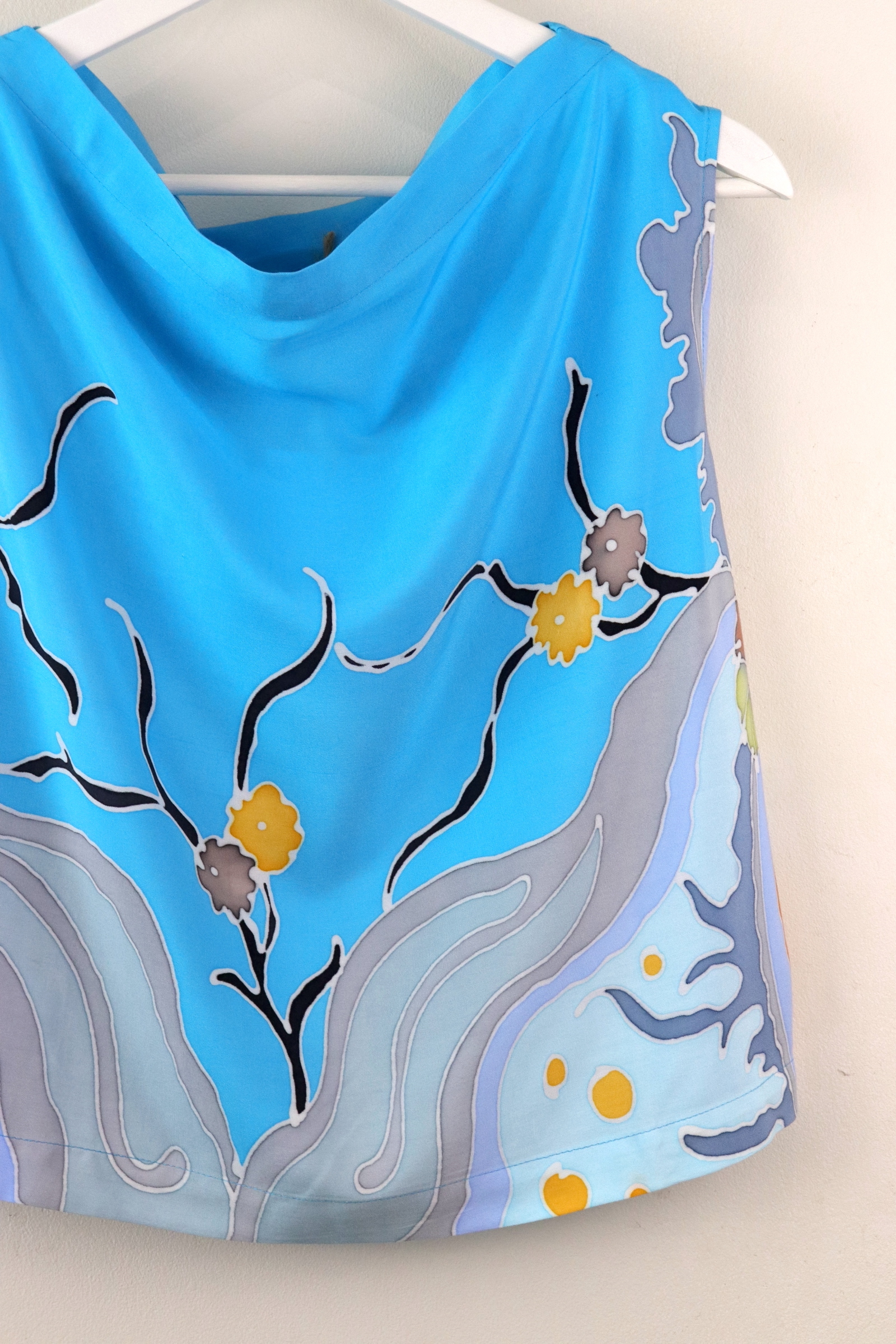 Batik Cowl Top - Bright Eye [ Handpainted Batik ]