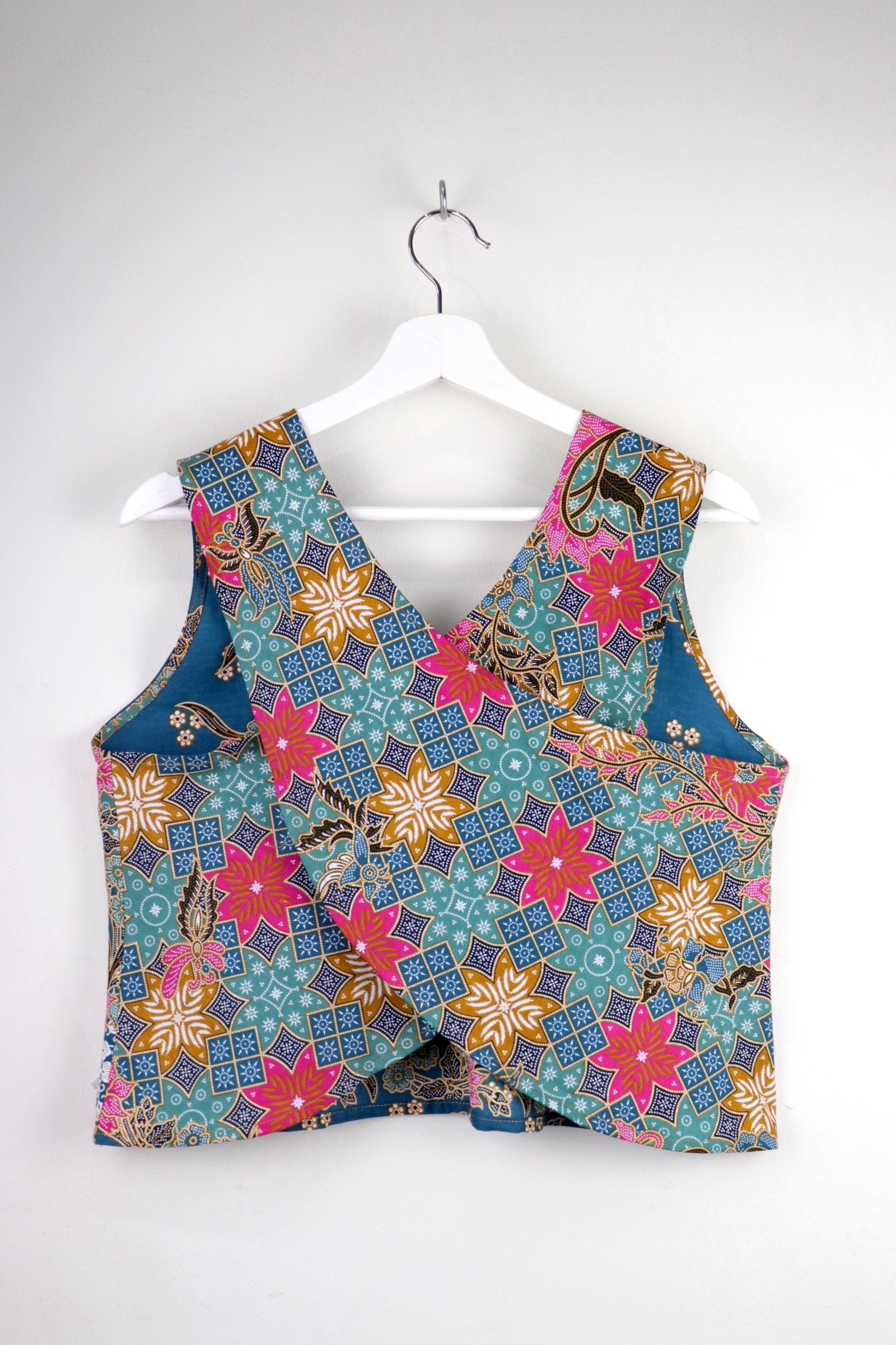  Napkin Batik Top - Teal Splash (L)