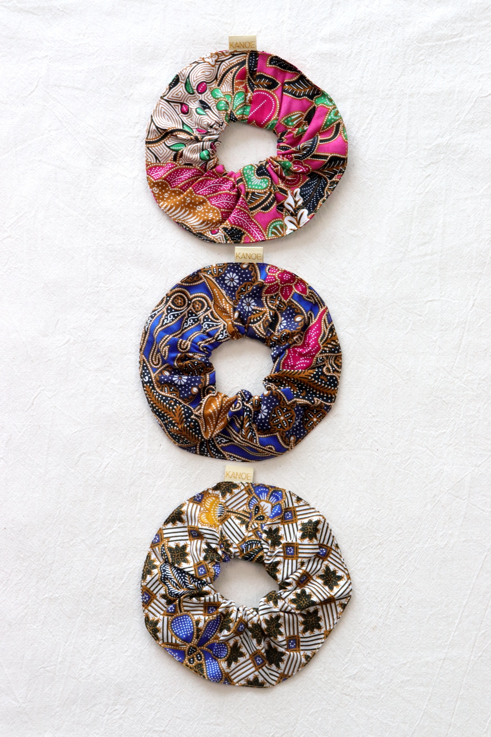 Maxi Batik Scrunchies (Set of 3) - Confetti Squares