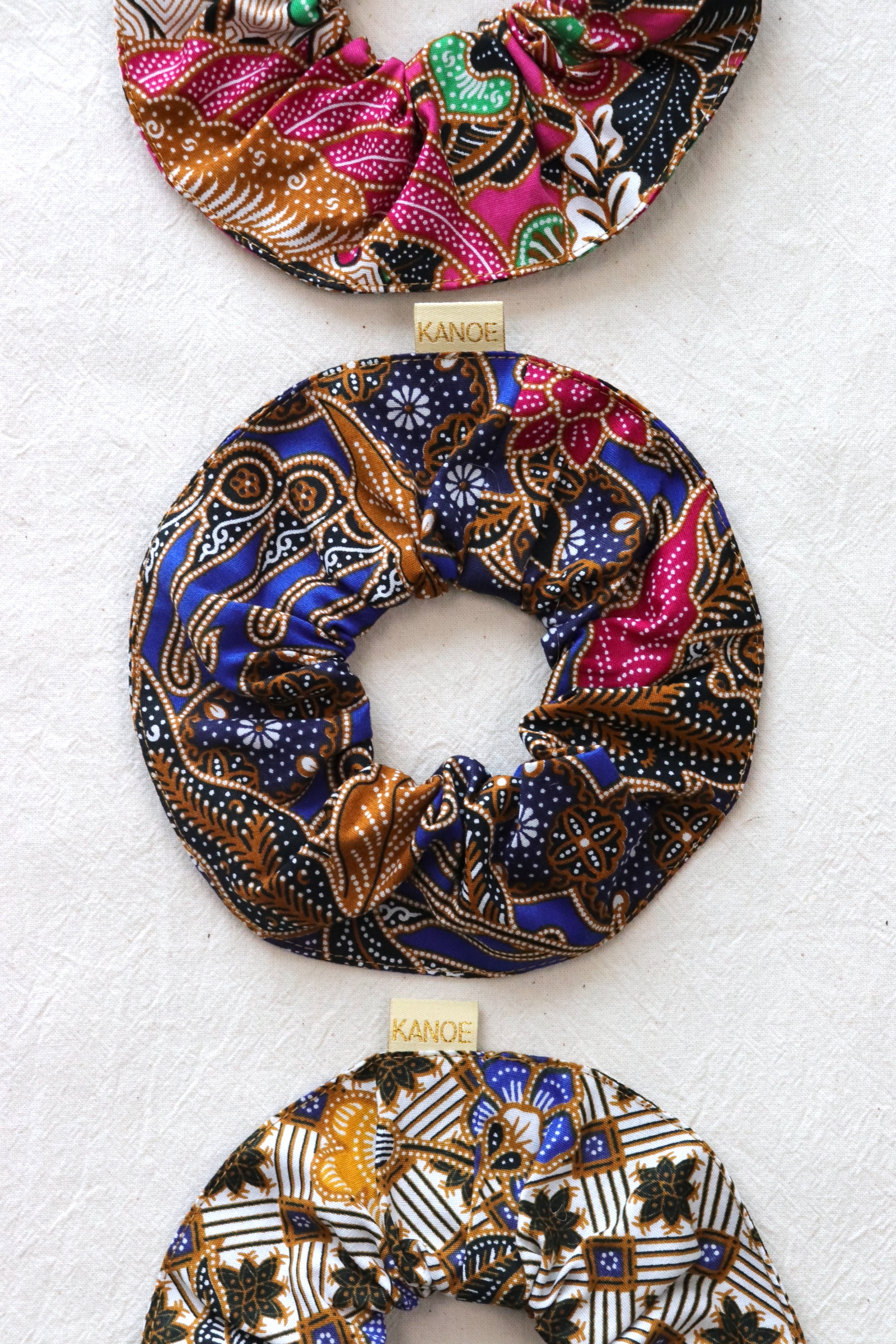 Maxi Batik Scrunchies (Set of 3) - Confetti Squares