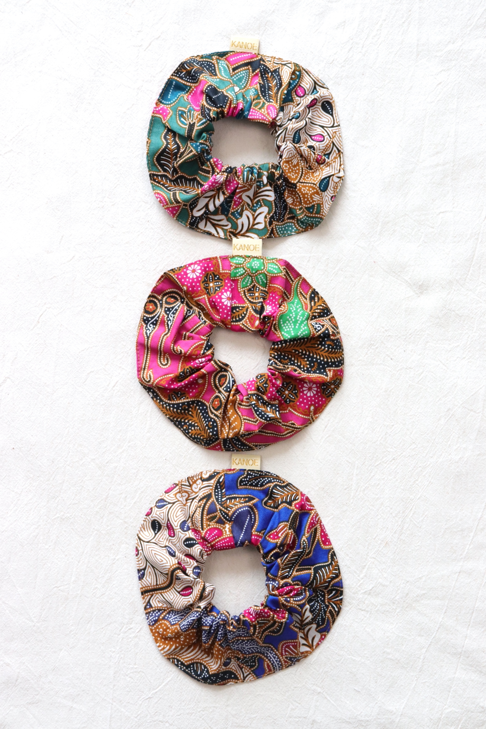 Maxi Batik Scrunchies (Set of 3) -  Triple Berry
