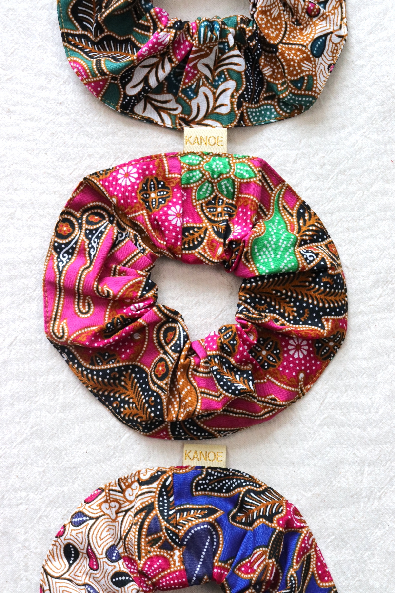 Maxi Batik Scrunchies (Set of 3) -  Triple Berry