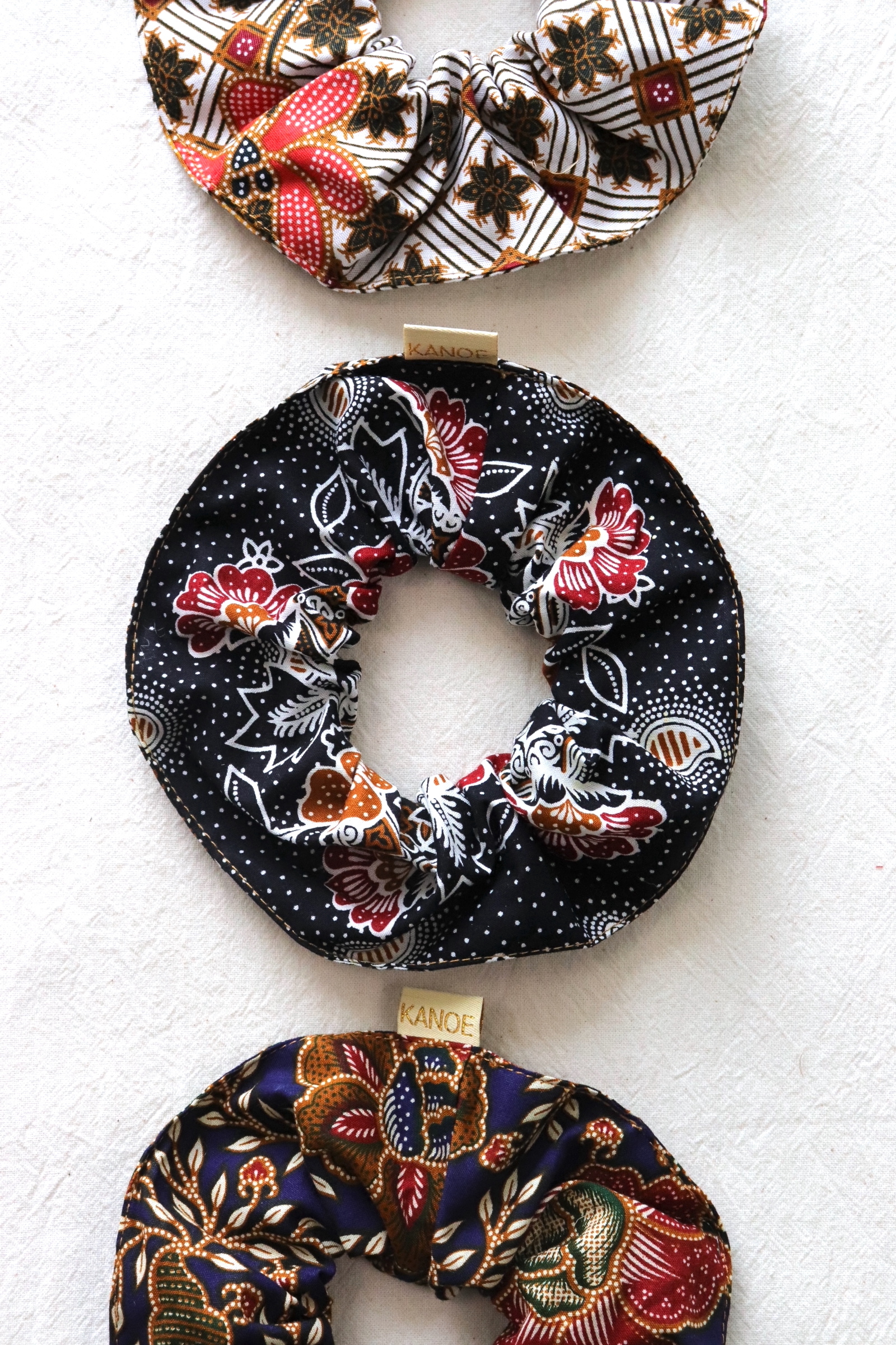 Maxi Batik Scrunchies (Set of 3) - Chocolate Crunch
