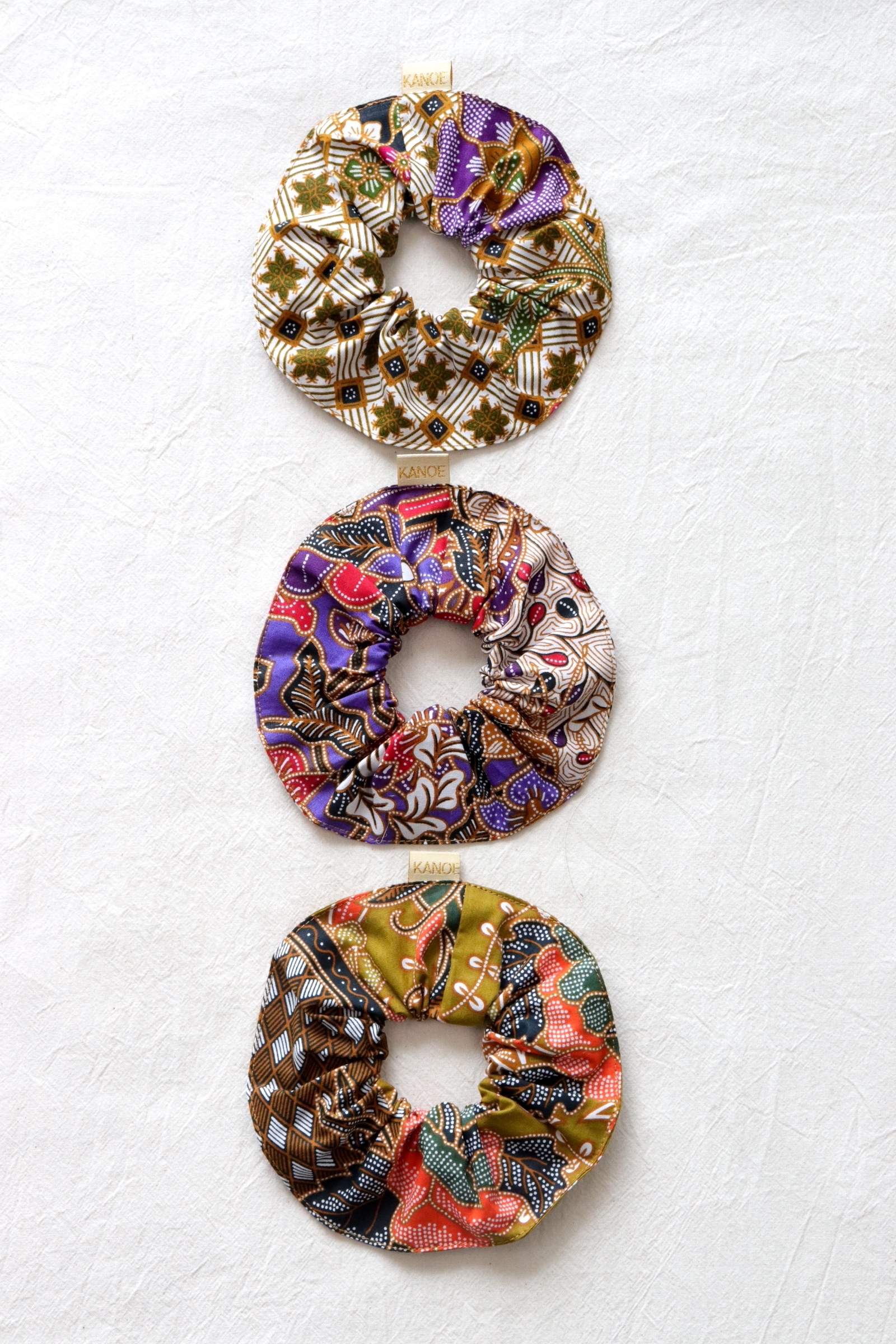 Maxi Batik Scrunchies (Set of 3) - Yam Flan