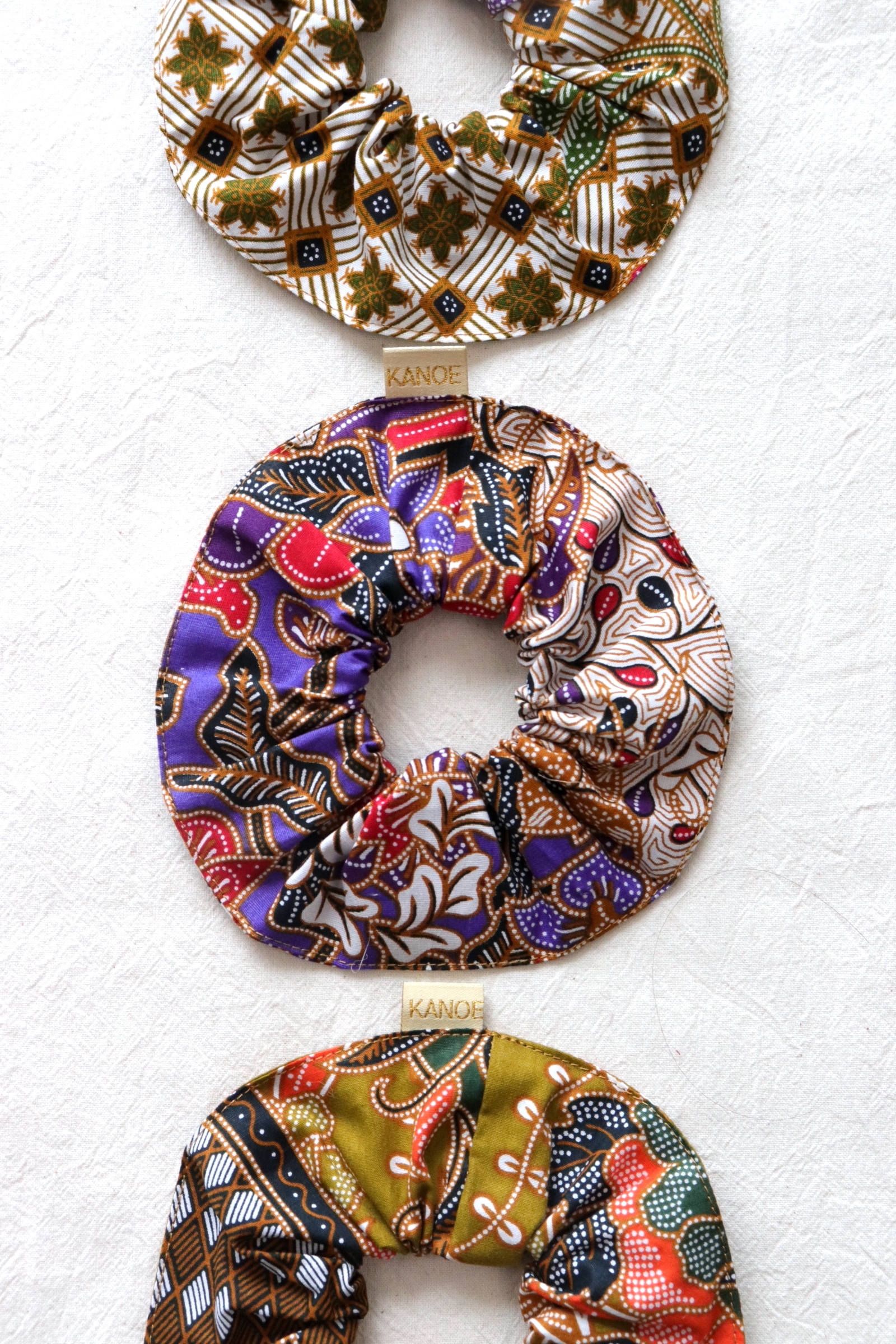 Maxi Batik Scrunchies (Set of 3) - Yam Flan